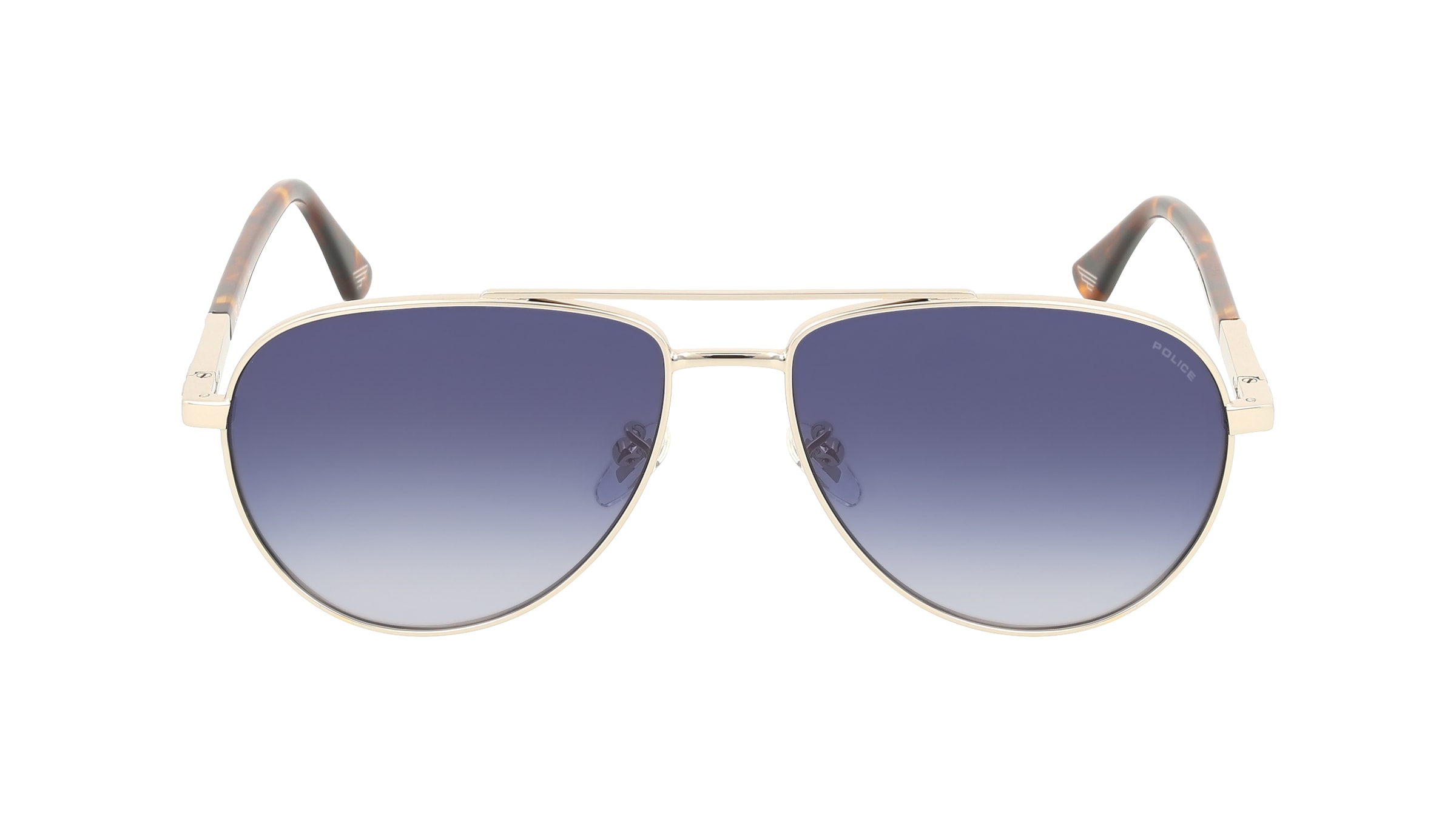 Police SPLR77 Herren-Sonnenbrille Vollrand Pilot Edelstahl-Gestell, grau