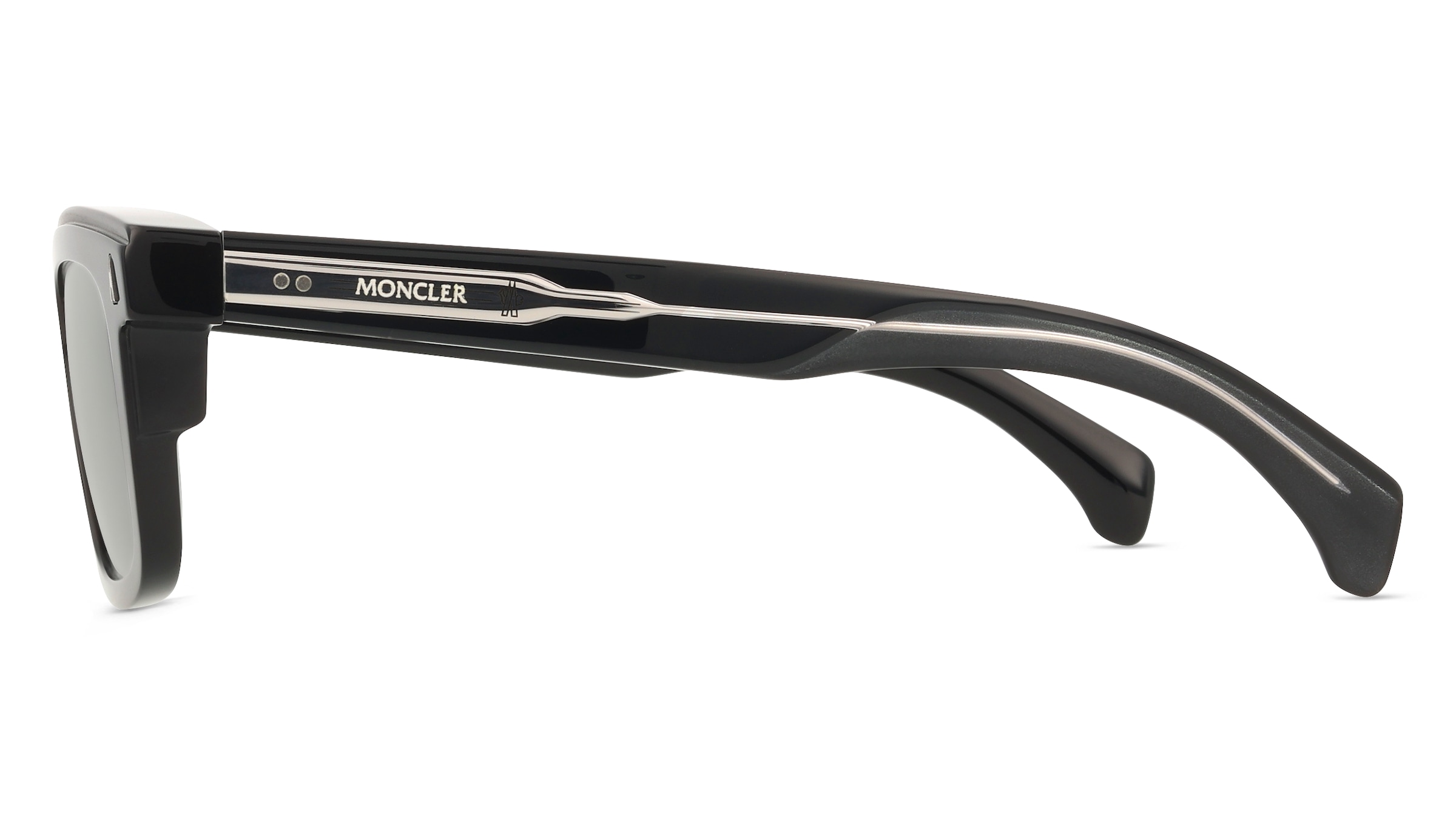 Thumbnail - Moncler ME6004 CLARO Unisex-Sonnenbrille Vollrand Eckig Acetat-Gestell, schwarz