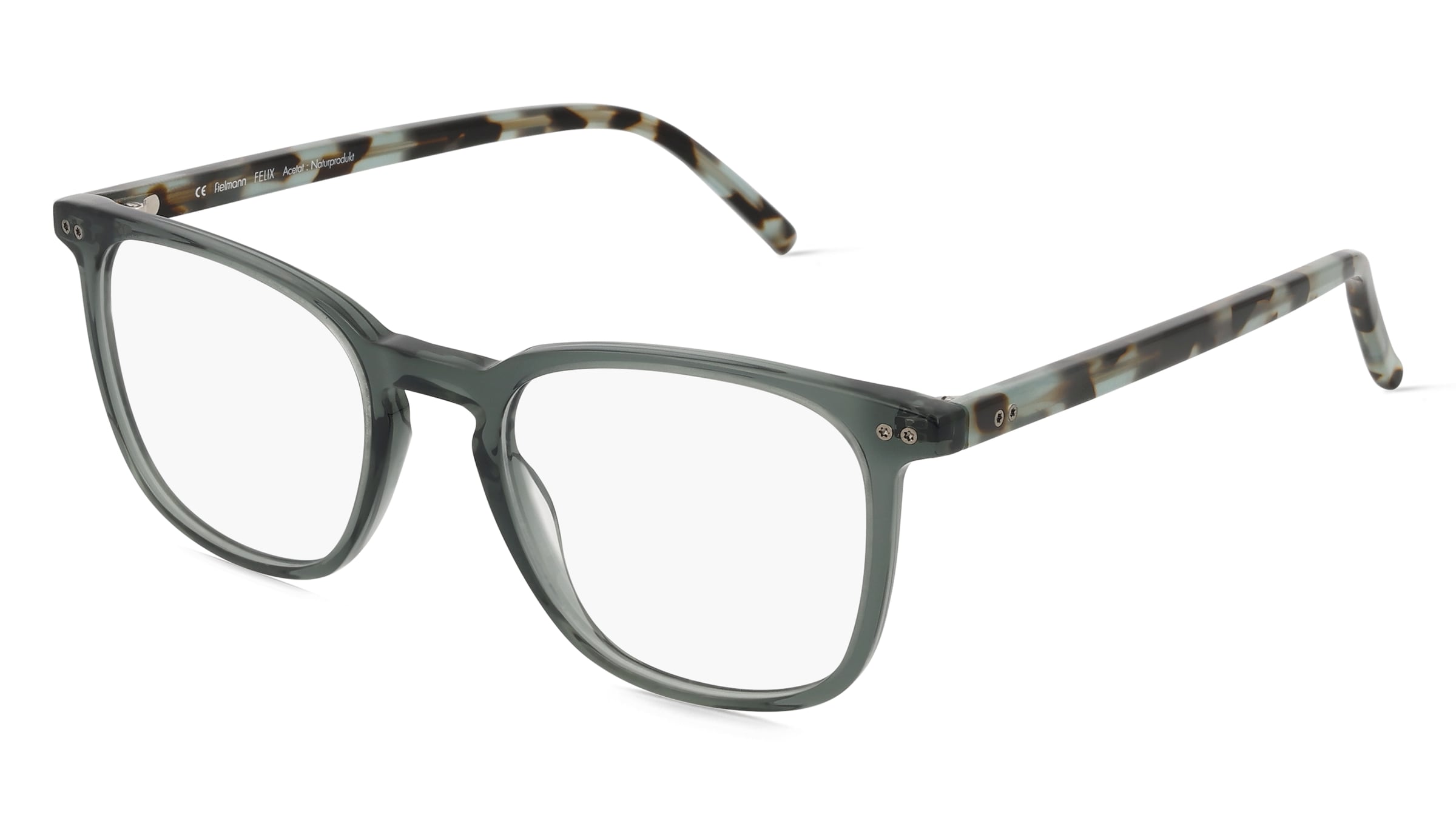 Fielmann LN 050 CL FELIX Herren-Brille inkl. Gläser Vollrand Quadratisch Acetat-Gestell 51/20/150, Grau
