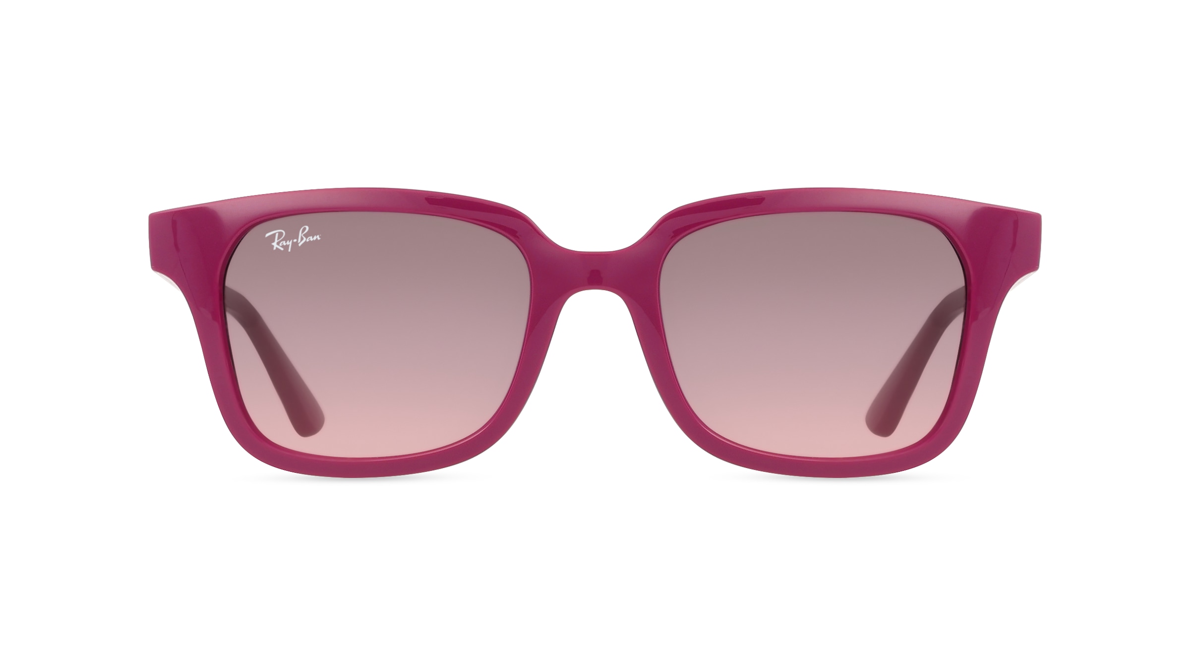 Ray-Ban Junior RJ9071S Jugend-Sonnenbrille Vollrand Eckig Acetat-Gestell, rot