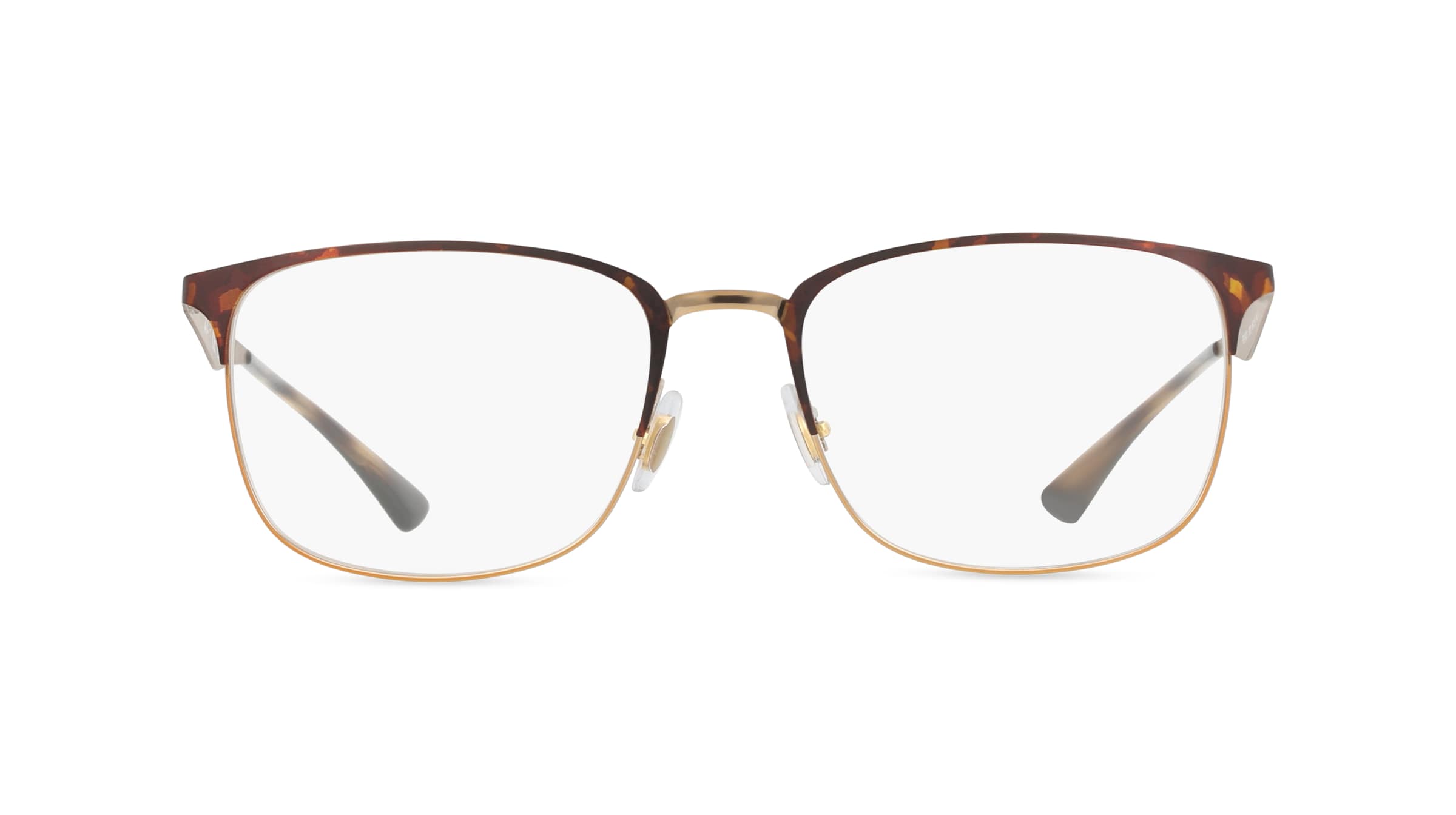 Ray-Ban RX6421 Unisex-Brille inkl. Gläser Nylor Eckig Metall-Gestell 54mm/18mm/145mm, gold