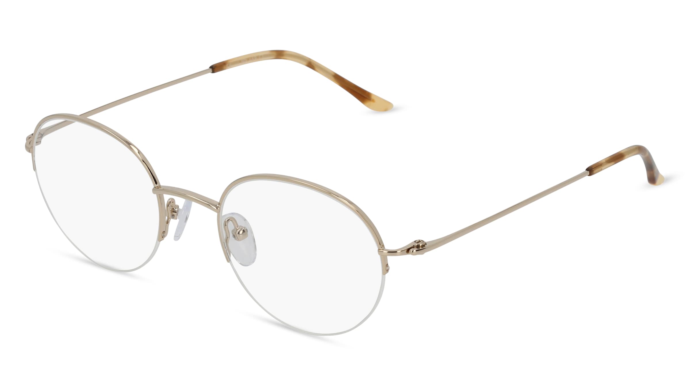 Fielmann BD 469 CL Unisex-Brille inkl. Gläser Halbrand Panto Edelstahl-Gestell 48/20/140, Gold