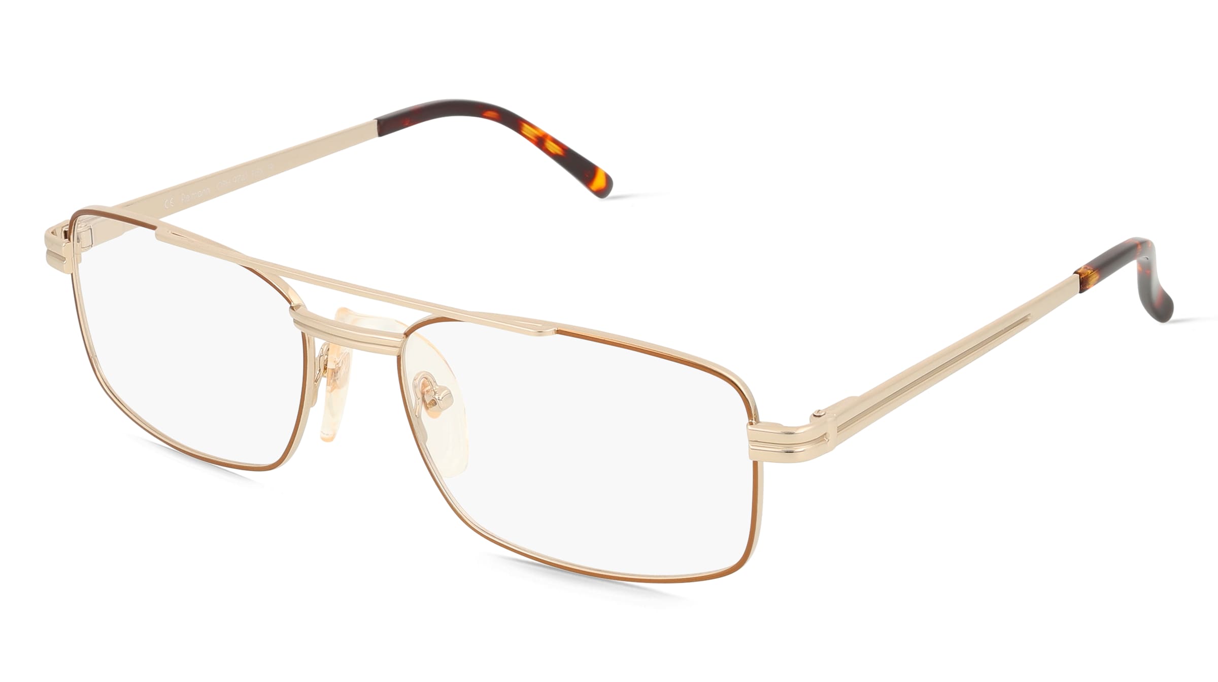 Fielmann OPH 9741 FLEX TR Herren-Brille inkl. Gläser Vollrand Quadratisch Metall-Gestell 54/18/140, Gold