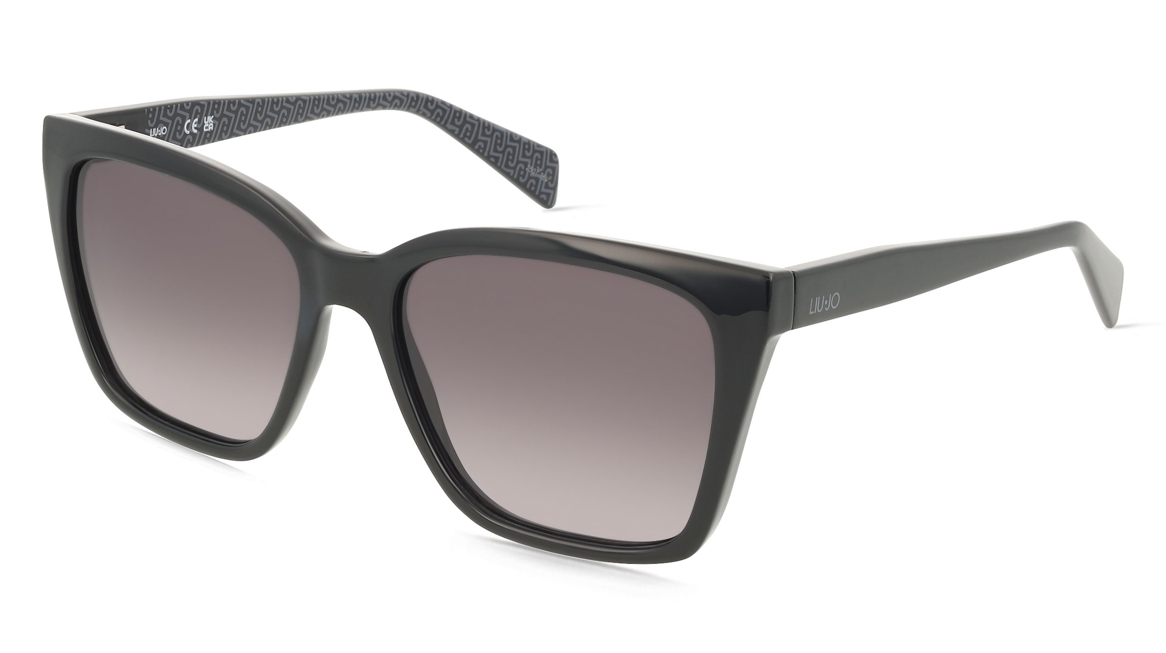 Liu Jo LJ818S Damen-Sonnenbrille Vollrand Eckig Kunststoff-Gestell, Schwarz