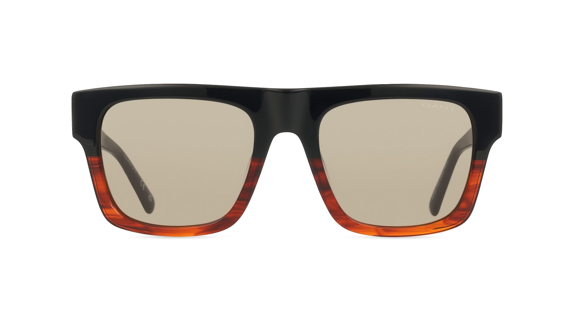 Gant GA7231 Herren-Sonnenbrille Vollrand Eckig Acetat-Gestell, schwarz