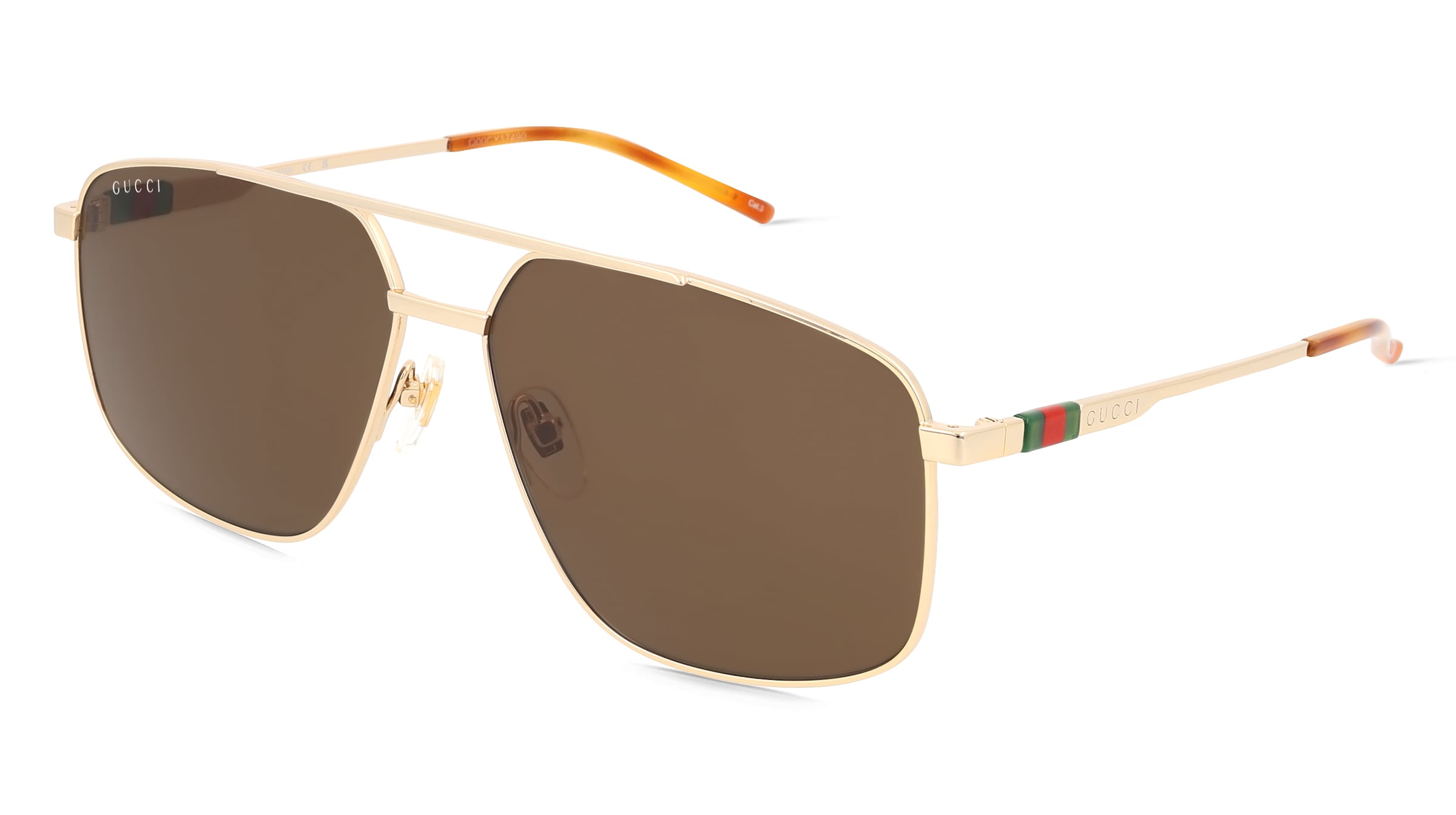 Gucci GG1676S Unisex-Sonnenbrille Vollrand Pilot Metall-Gestell, Gold