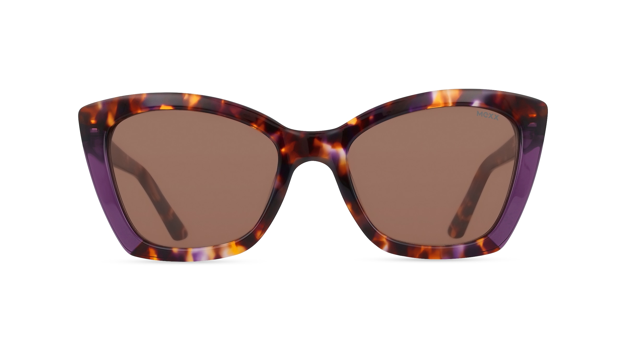 Mexx Eyes 6514 Damen-Sonnenbrille Vollrand Butterfly Kunststoff-Gestell, braun