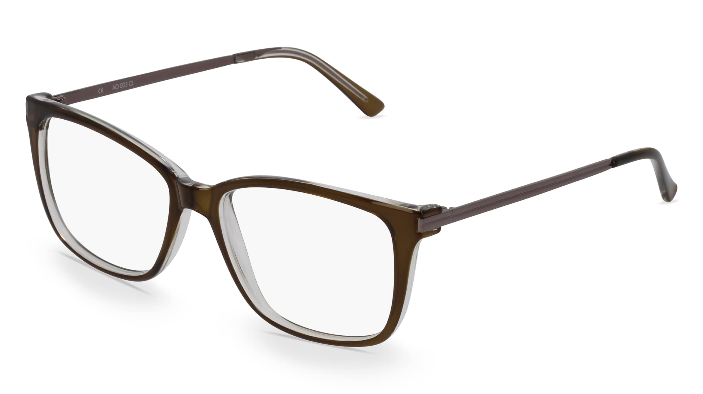 Fielmann AO 003 CL Unisex-Brille inkl. Gläser Vollrand Quadratisch Propionat-Gestell 55/17/140, Grün