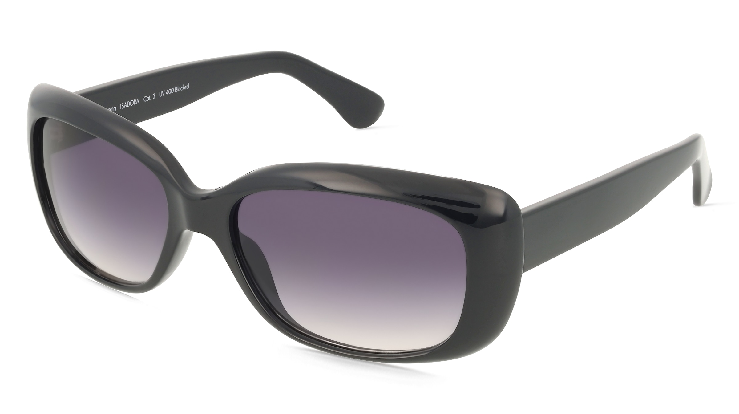 Fielmann LD 047 SUN CL ISADORA Damen-Sonnenbrille Vollrand Quadratisch Acetat Spritzguss-Gestell, Schwarz