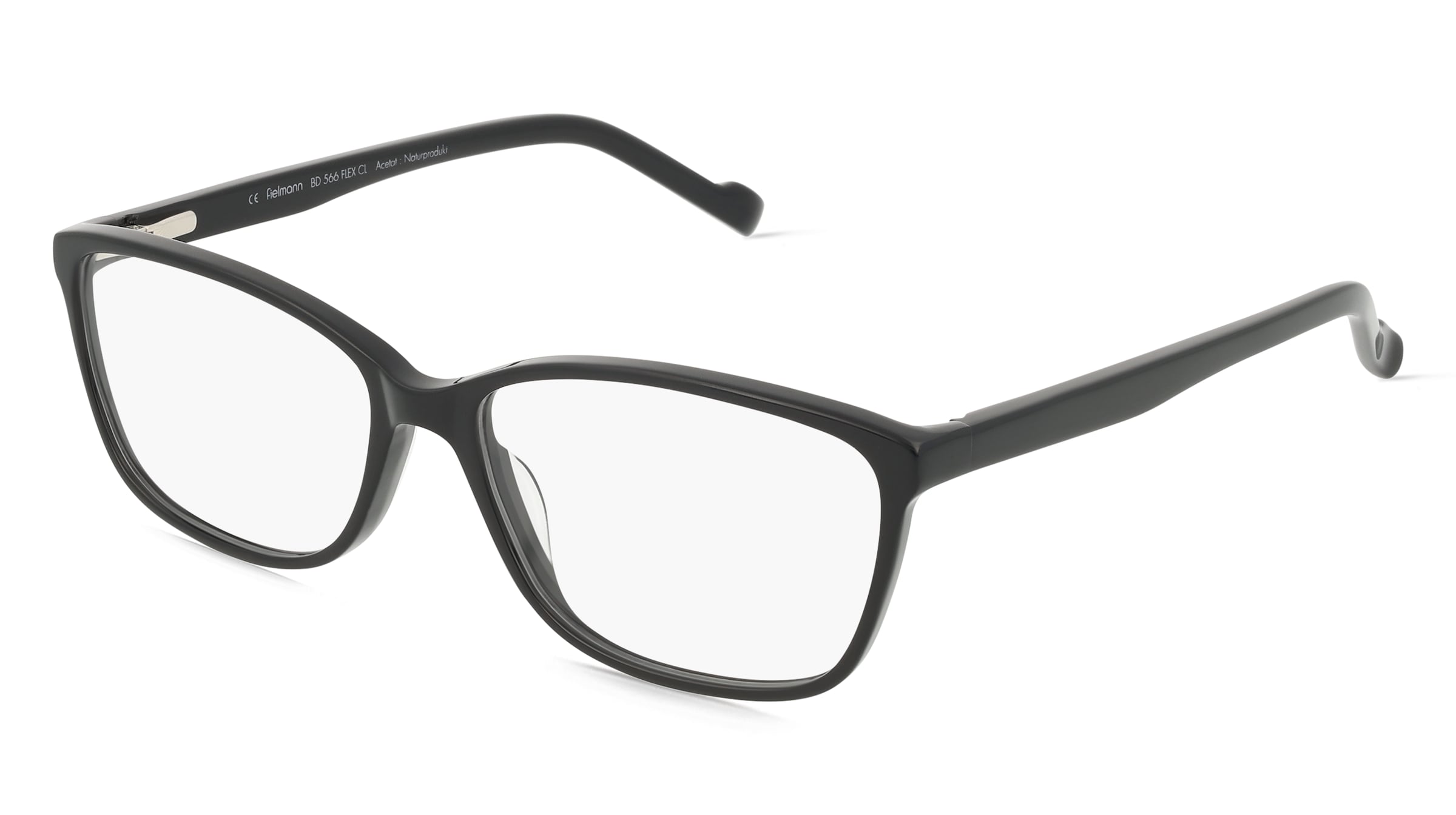 Fielmann BD 566 FLEX CL Damen-Brille inkl. Gläser Vollrand Butterfly Acetat-Gestell 55/15/140, Schwarz