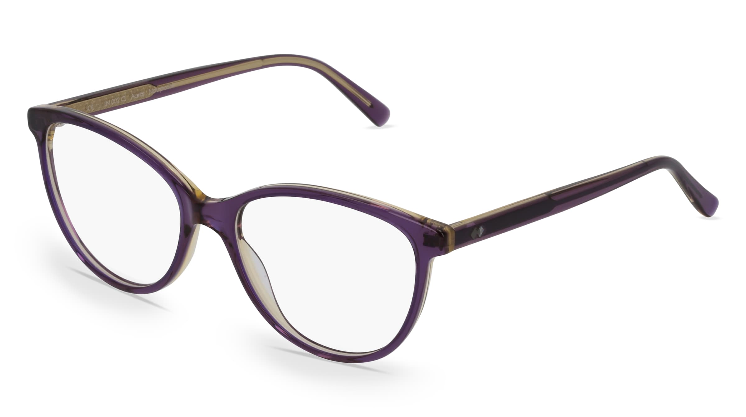 Fielmann LN 002 CL Damen-Brille inkl. Gläser Vollrand Butterfly Acetat-Gestell 53mm/16mm/135mm, lila