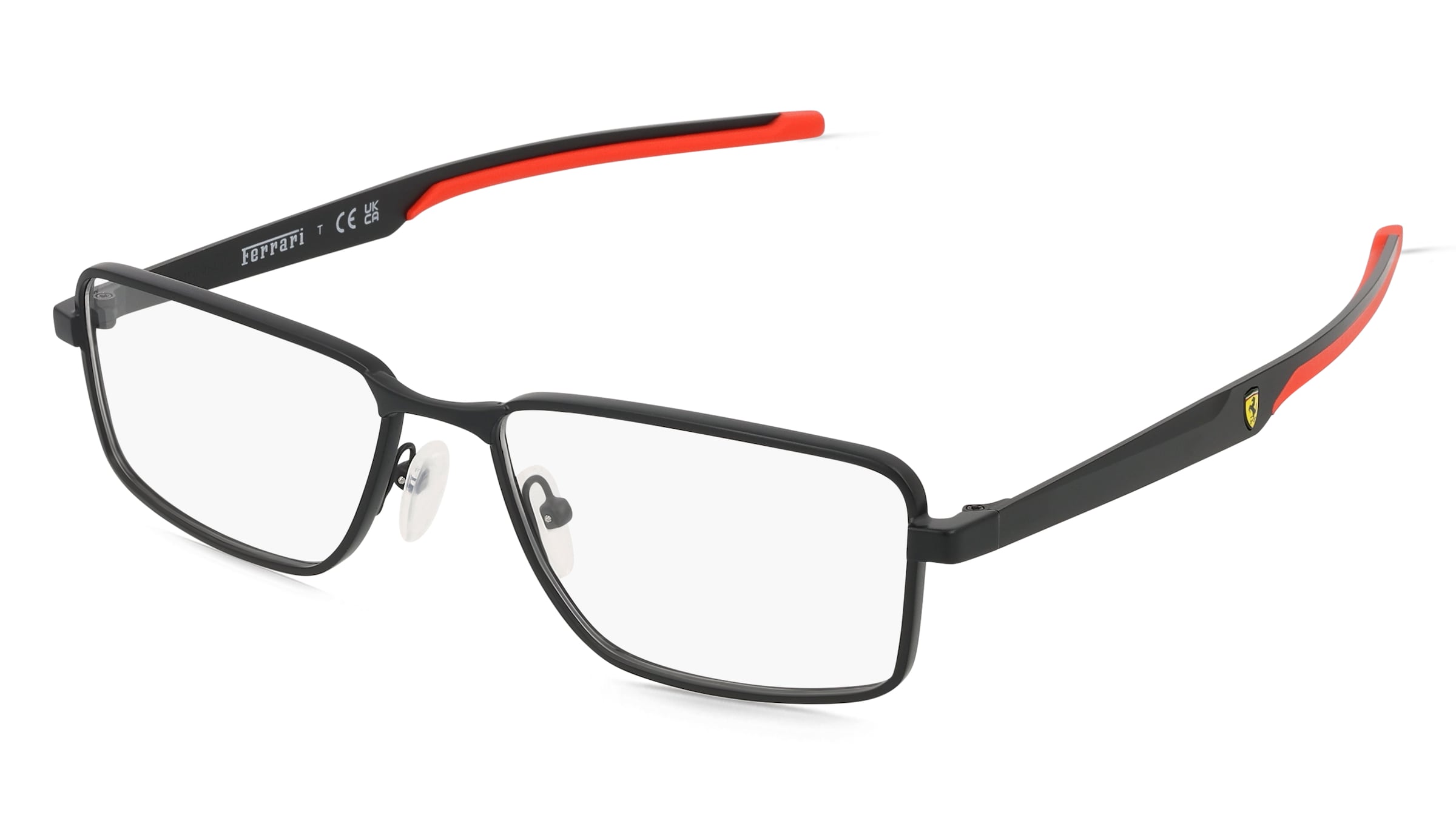 Scuderia Ferrari 0FZ7004 Herren-Brille inkl. Gläser Vollrand Quadratisch Metall-Gestell 55/16/145, Schwarz