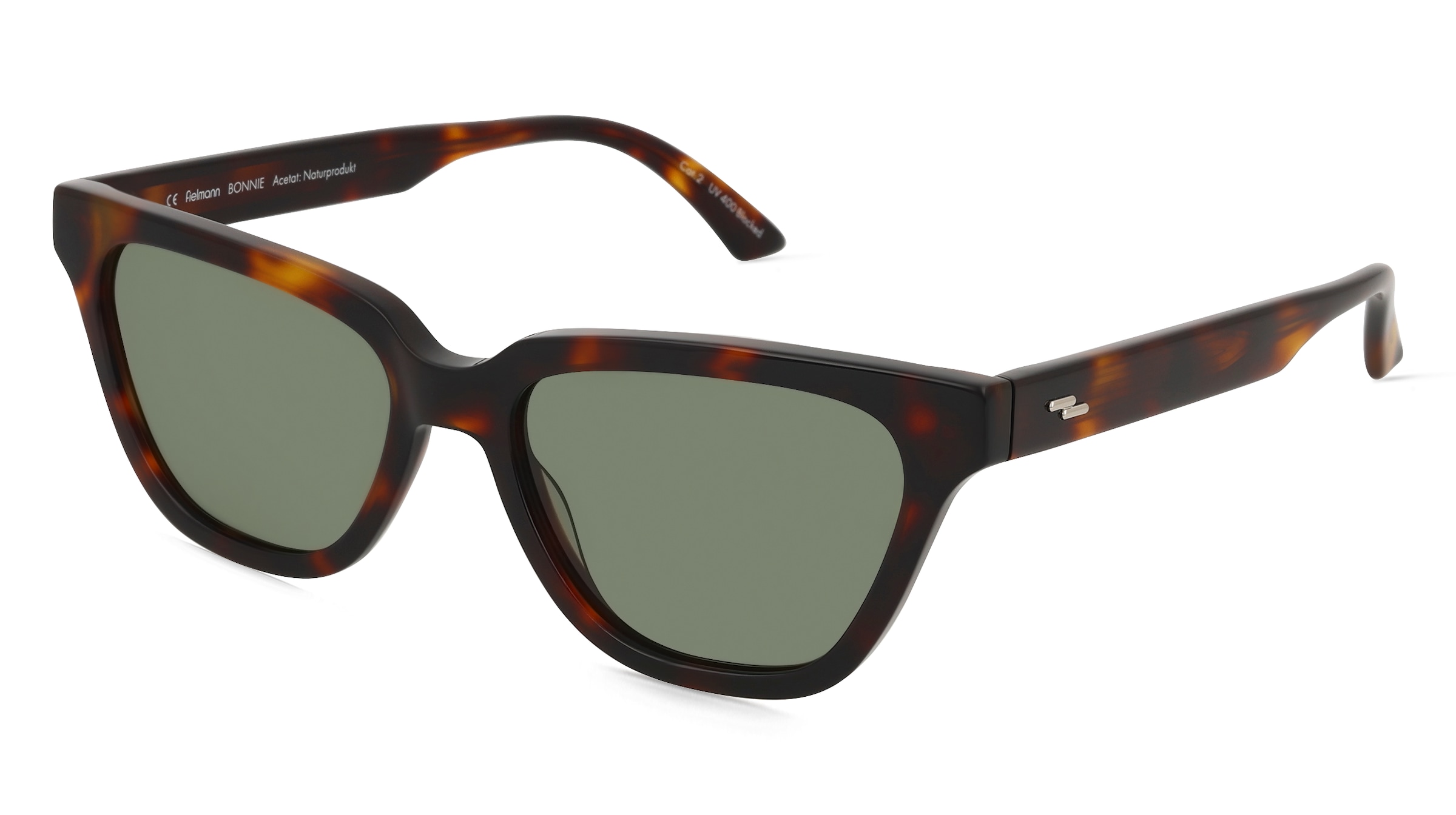 Fielmann LN 060 SUN FA BONNIE Damen-Sonnenbrille Vollrand Butterfly Acetat Extrudiert-Gestell, Havanna