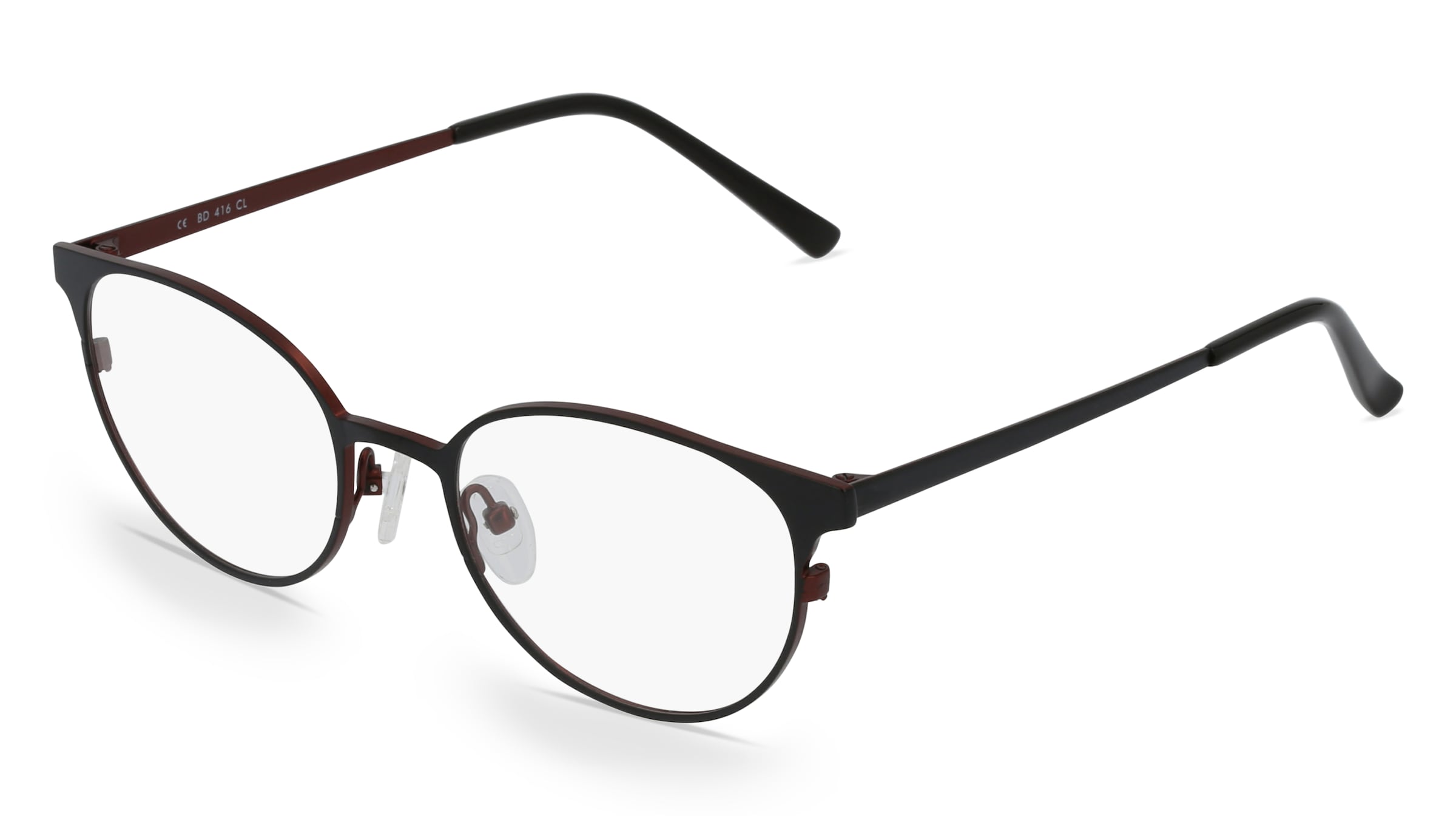 Fielmann BD 416 CL Damen-Brille inkl. Gläser Vollrand Panto Edelstahl-Gestell 48/18/135, Blau