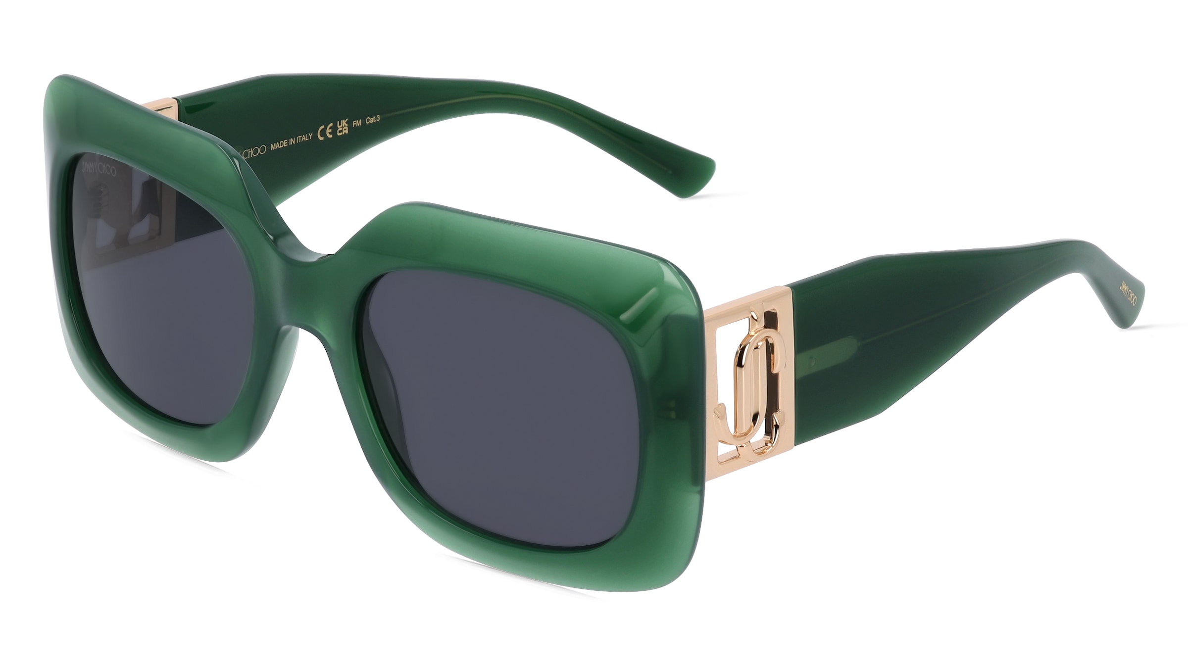 Safilo Jimmy Choo GAYA/S Damen-Sonnenbrille Vollrand Eckig Acetat-Gestell, grün