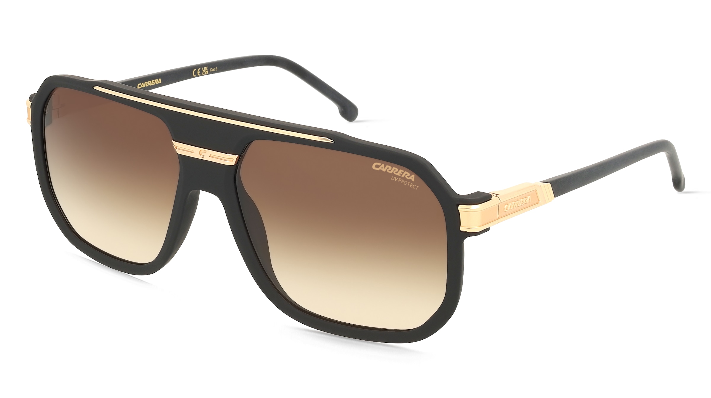 Carrera 1077/S Herren-Sonnenbrille Vollrand Eckig Kunststoff-Gestell, Schwarz