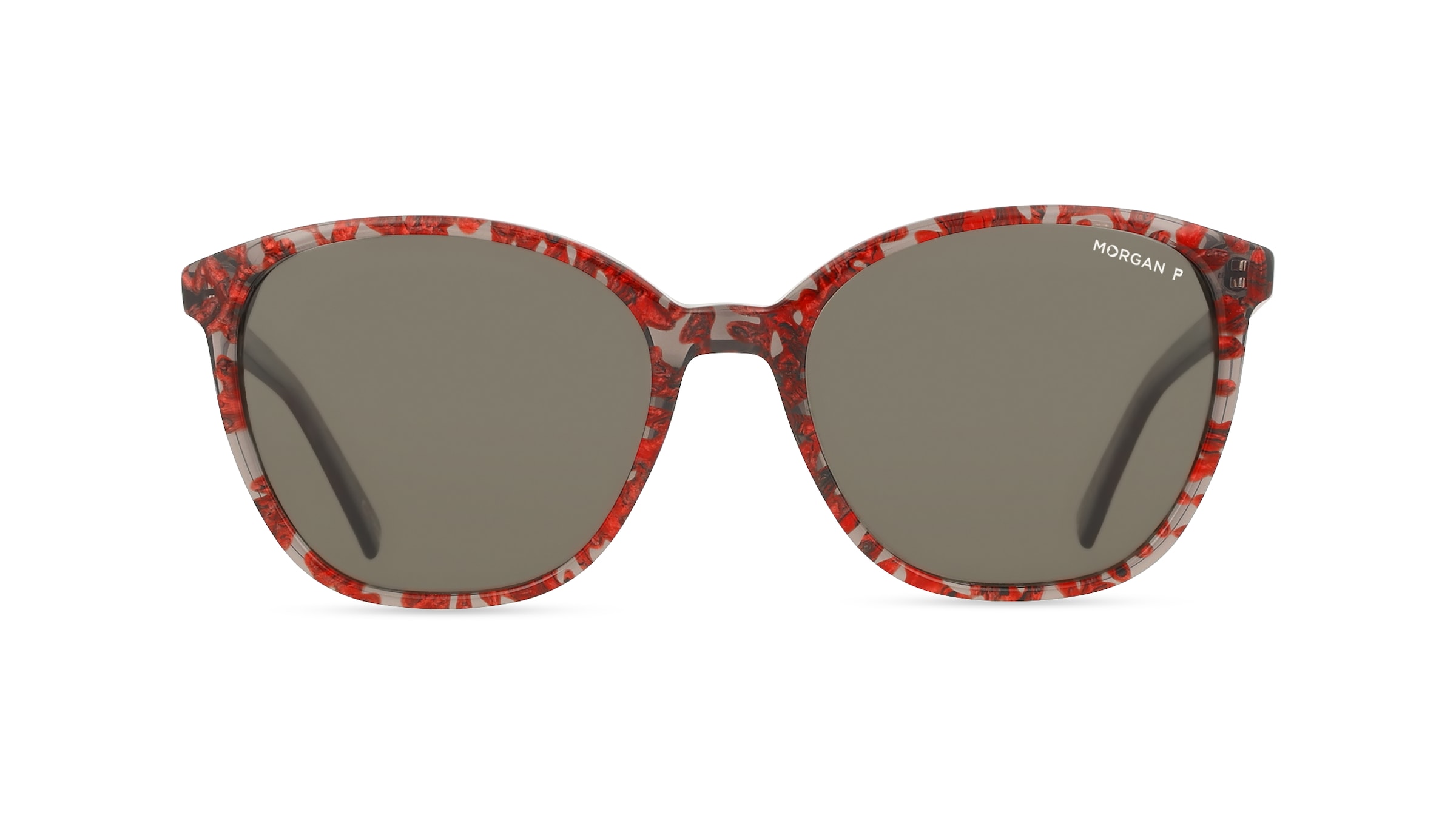 Morgan MO7250 Damen-Sonnenbrille Vollrand Eckig Acetat-Gestell, rot