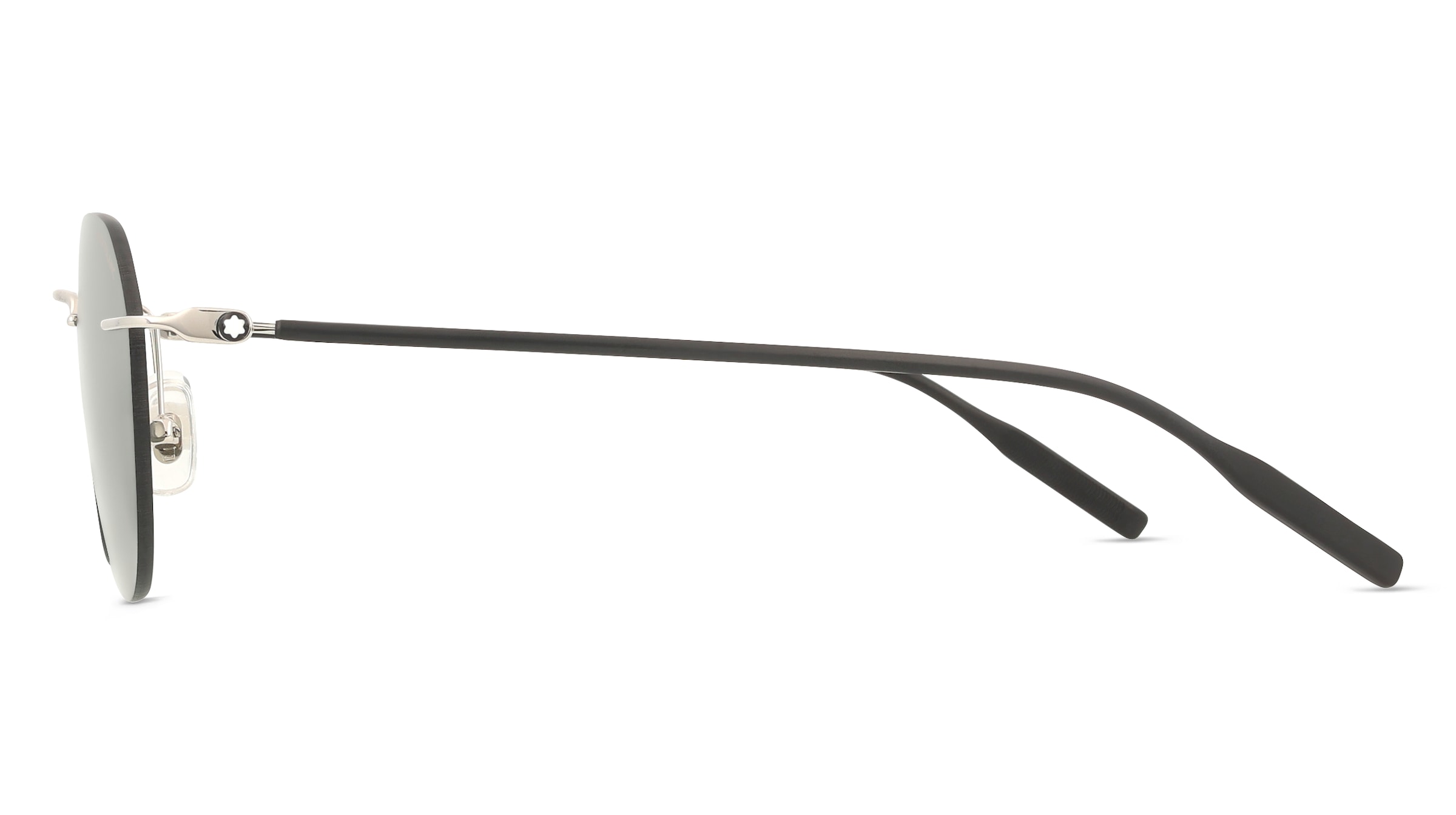 Thumbnail - Montblanc MB0428S Herren-Sonnenbrille Randlos Rund Metall-Gestell, silber