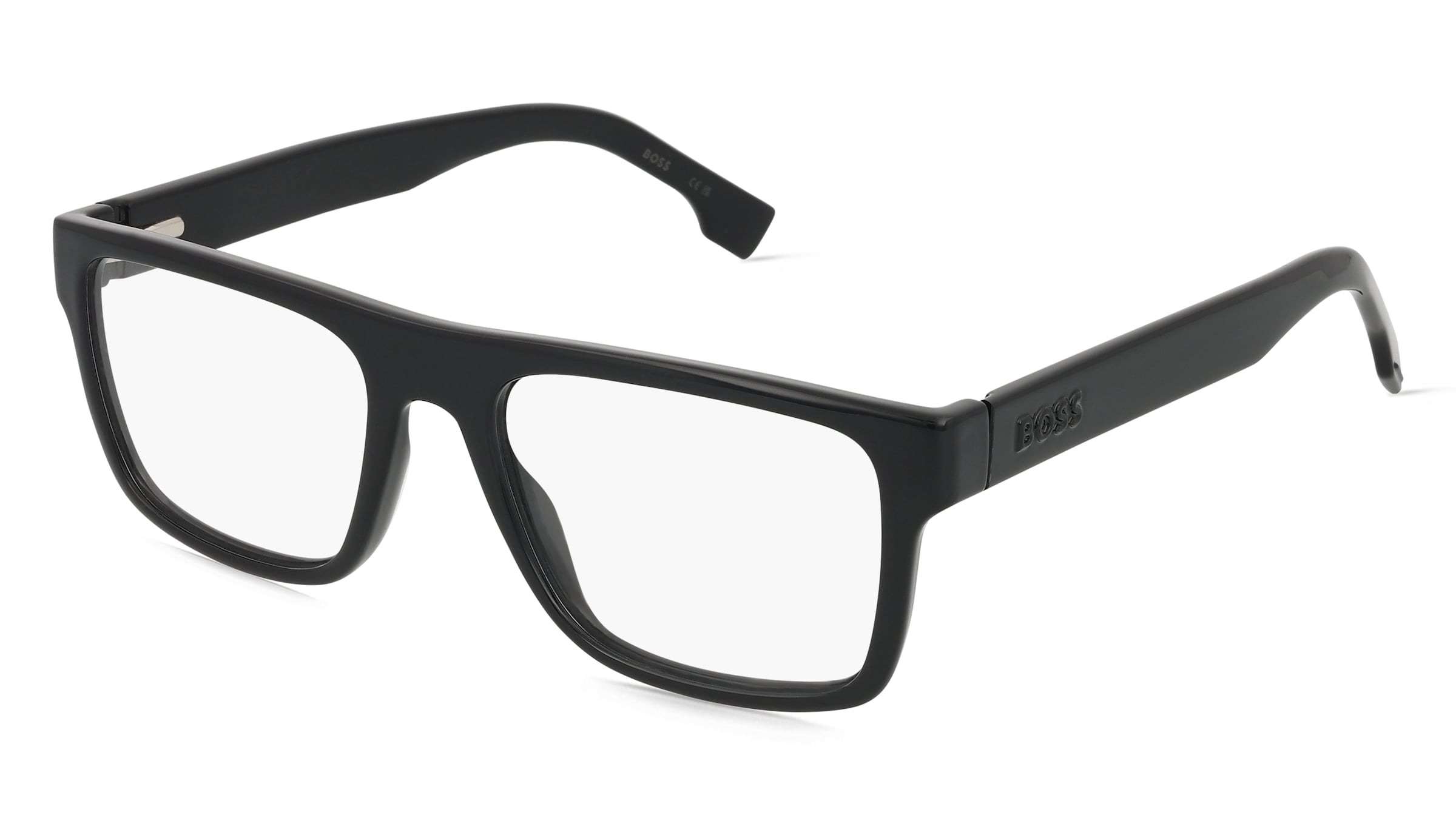 Boss 1652 Herren-Brille inkl. Gläser Vollrand Quadratisch Kunststoff-Gestell 53/18/145, Schwarz