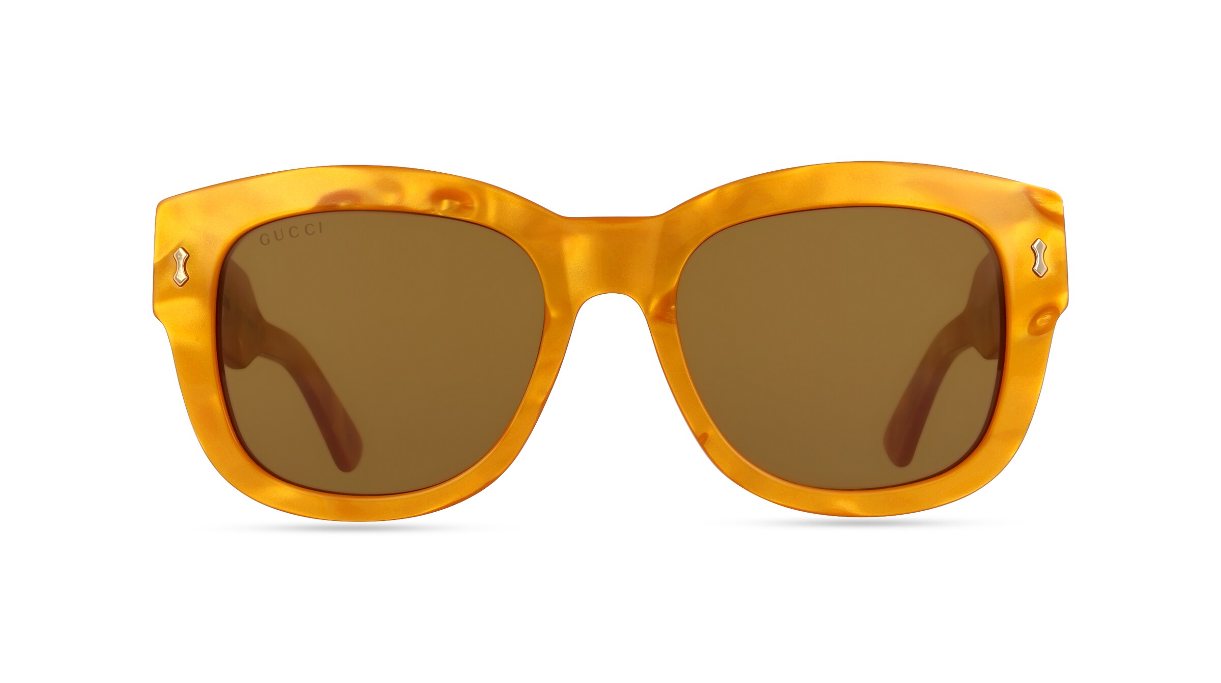 Gucci GG1110S Damen-Sonnenbrille Vollrand Butterfly Bio-Acetat-Gestell, orange