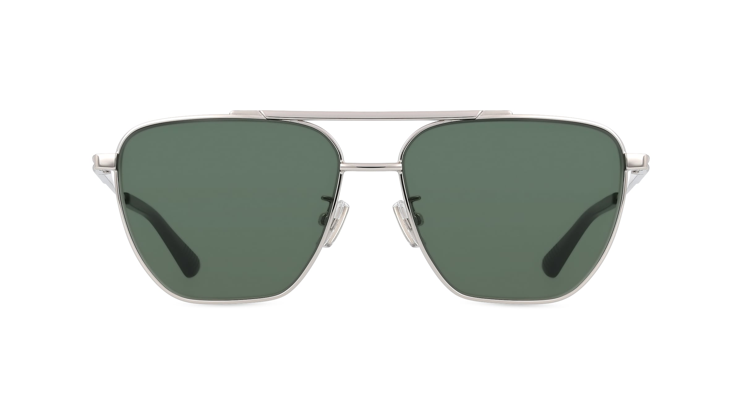 Bottega Veneta BV1236S Herren-Sonnenbrille Vollrand Pilot Metall-Gestell, silber