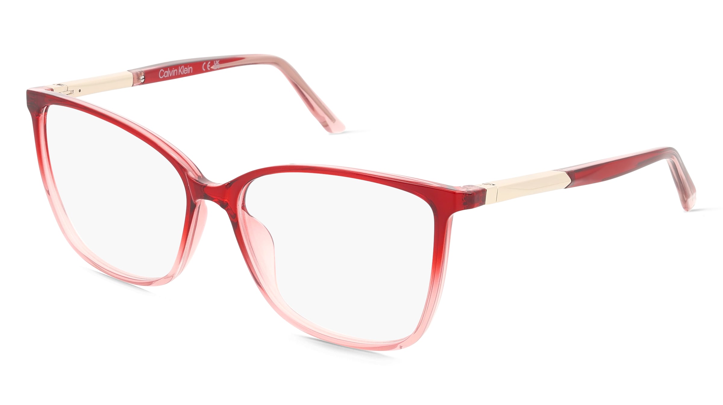 Calvin Klein CK24545 Unisex-Brille inkl. Gläser Vollrand Butterfly Kunststoff-Gestell 56/15/140, Rot