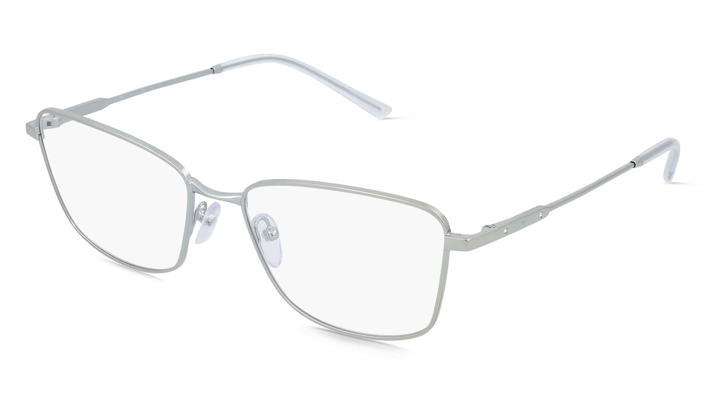 Emporio Armani EA1185B Damen-Brille inkl. Gläser Vollrand Geometrisch Metall-Gestell 56/17/140, Grau