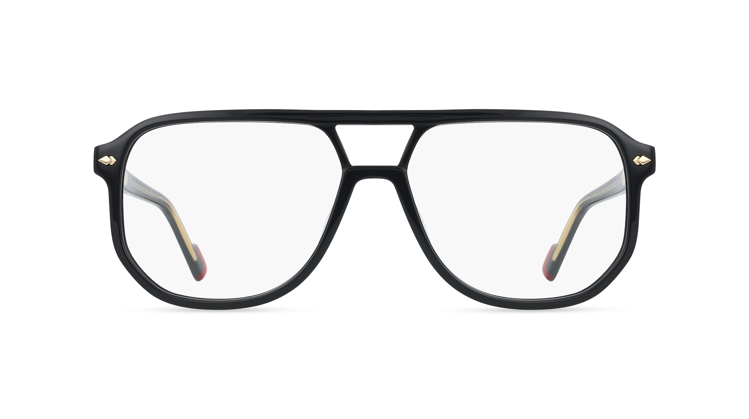 Sting VST544 Herren-Brille inkl. Gläser Vollrand Pilot Kunststoff-Gestell 58/15/145, Schwarz