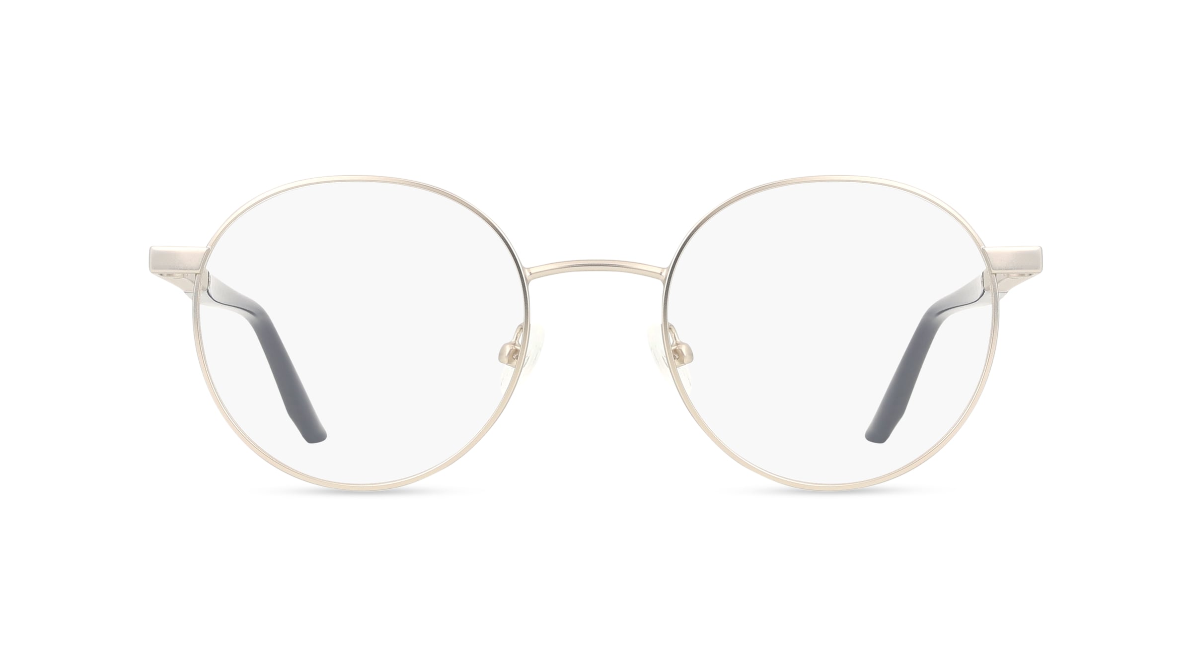 Calvin Klein CK25112 Unisex-Brille inkl. Gläser Vollrand Rund Metall-Gestell 50/20/145, Silber