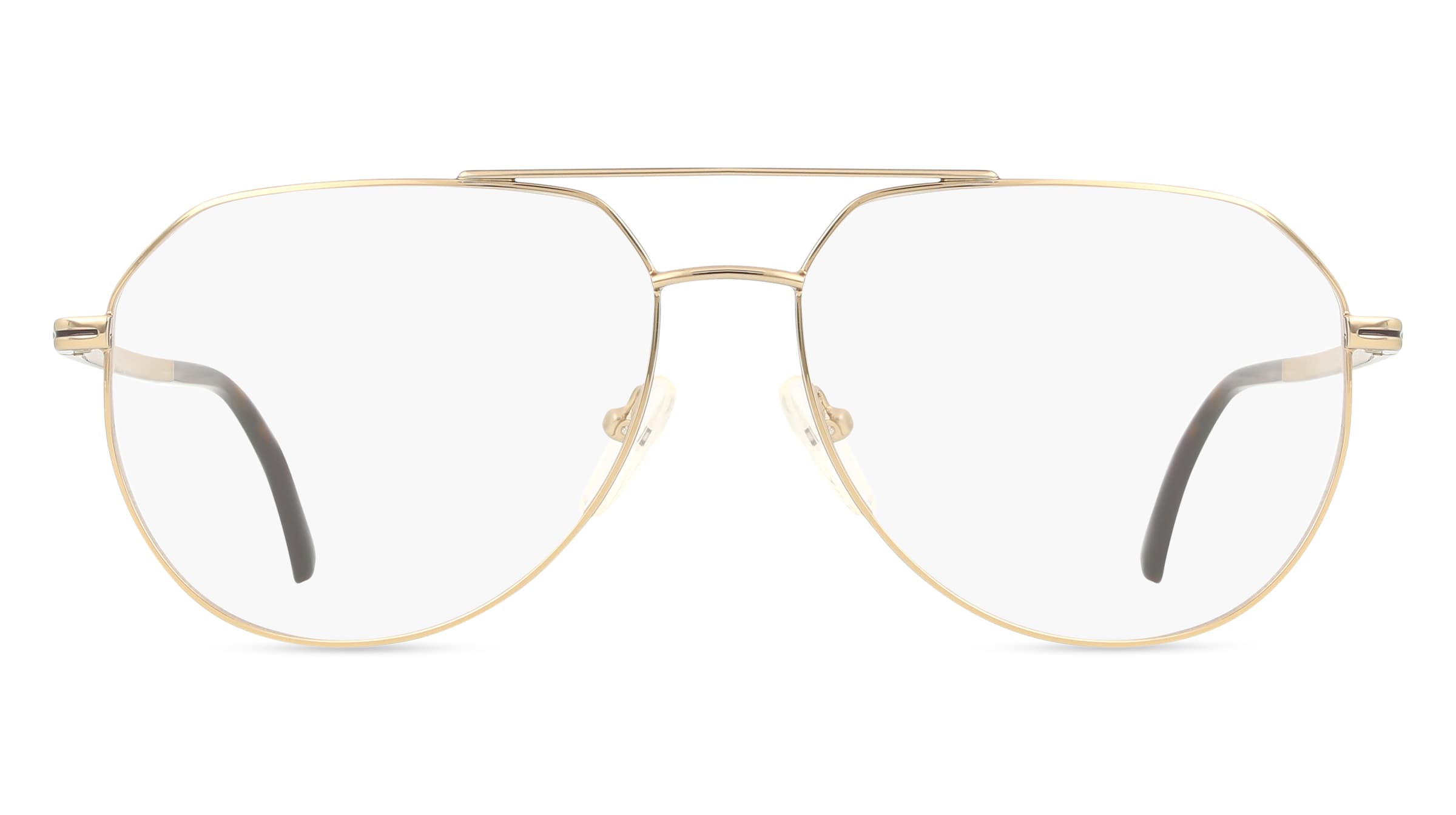 Fielmann MC 570 CL DOMINIC Unisex-Brille inkl. Gläser Vollrand Pilot Metall-Gestell 60mm/17mm/145mm, gold