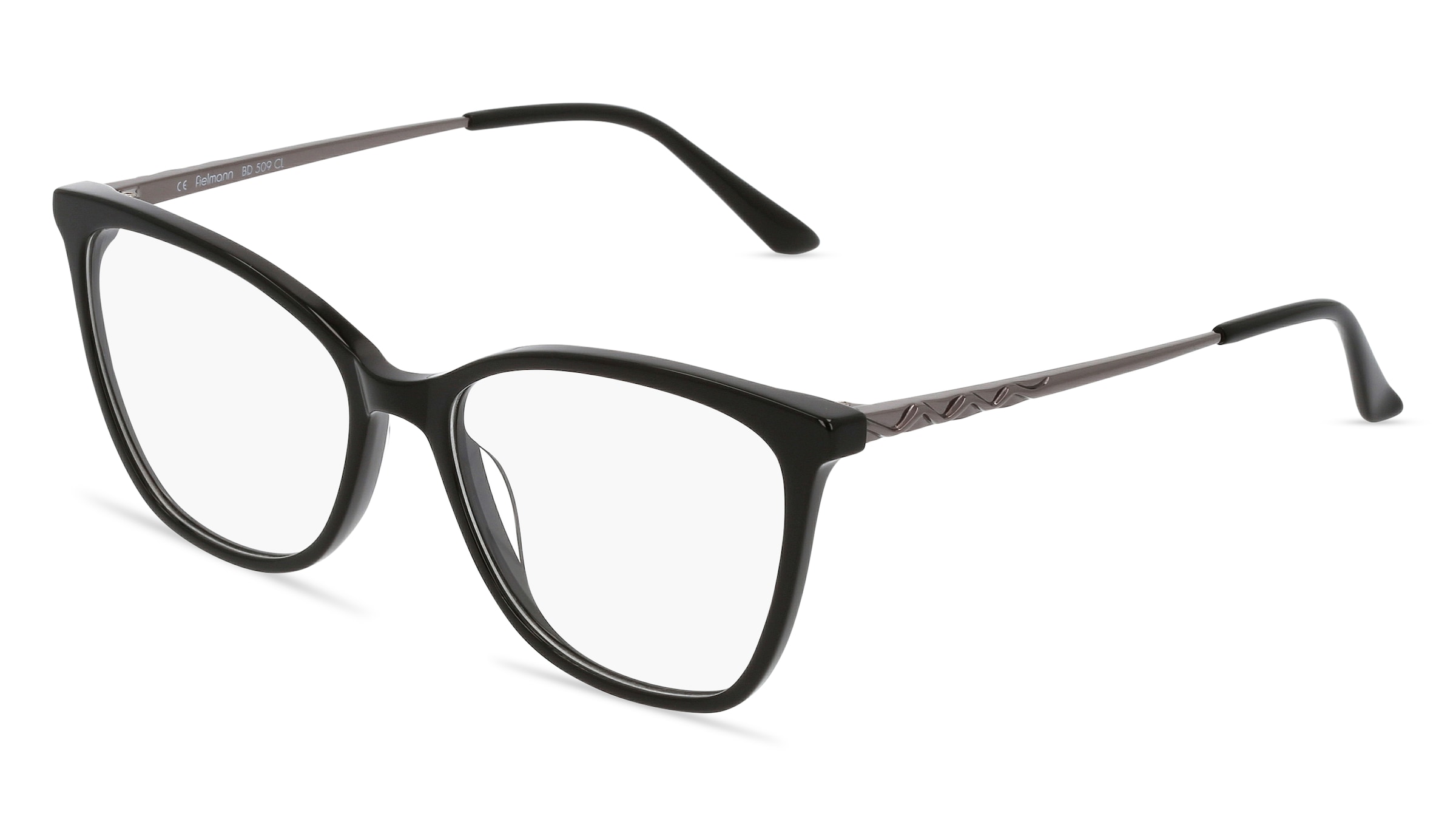 Fielmann BD 509 CL Damen-Brille inkl. Gläser Vollrand Quadratisch Acetat-Gestell 54/16/140, Schwarz