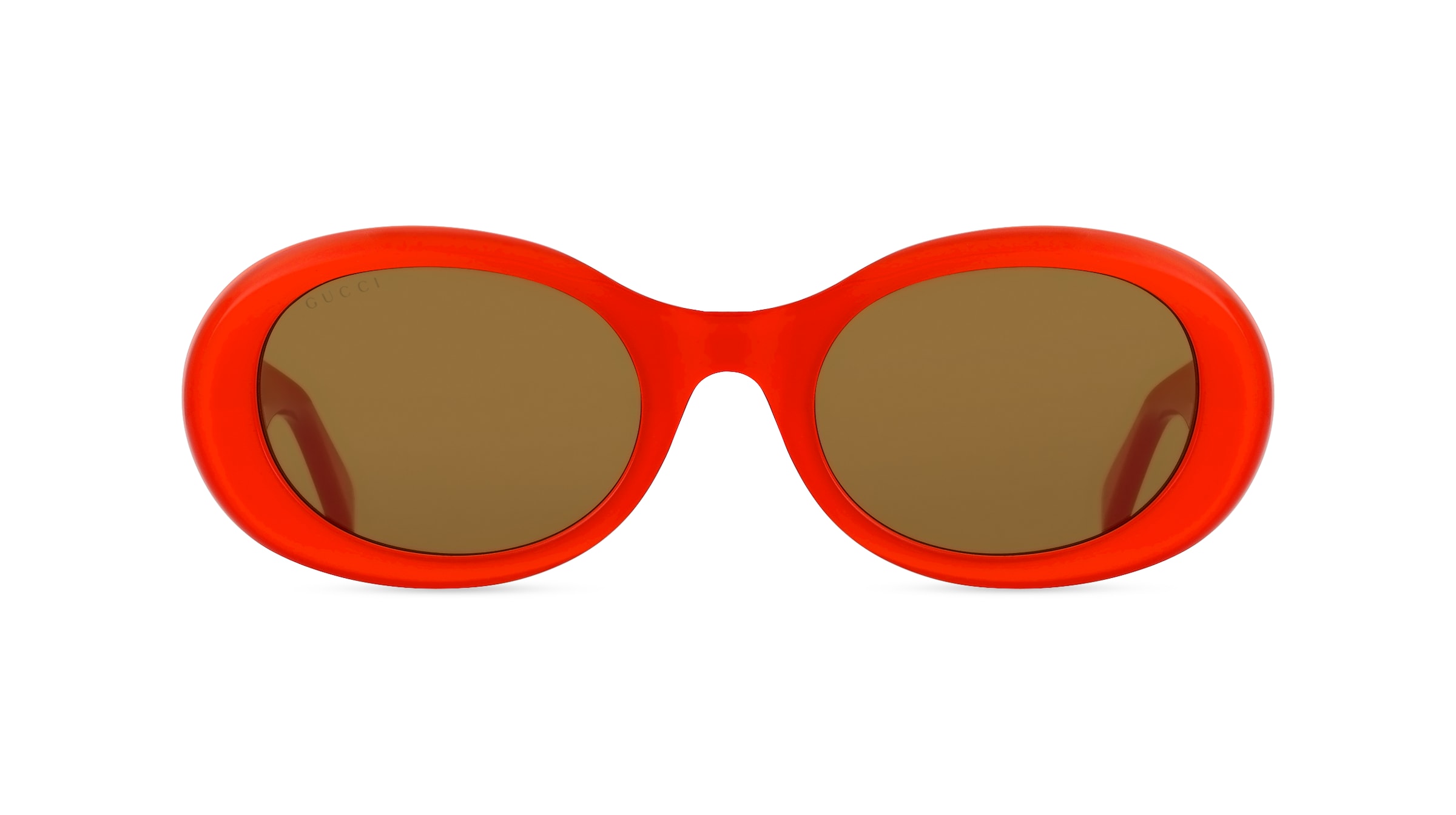 Gucci GG1587S Damen-Sonnenbrille Vollrand Rund Recycled Acetat-Gestell, orange