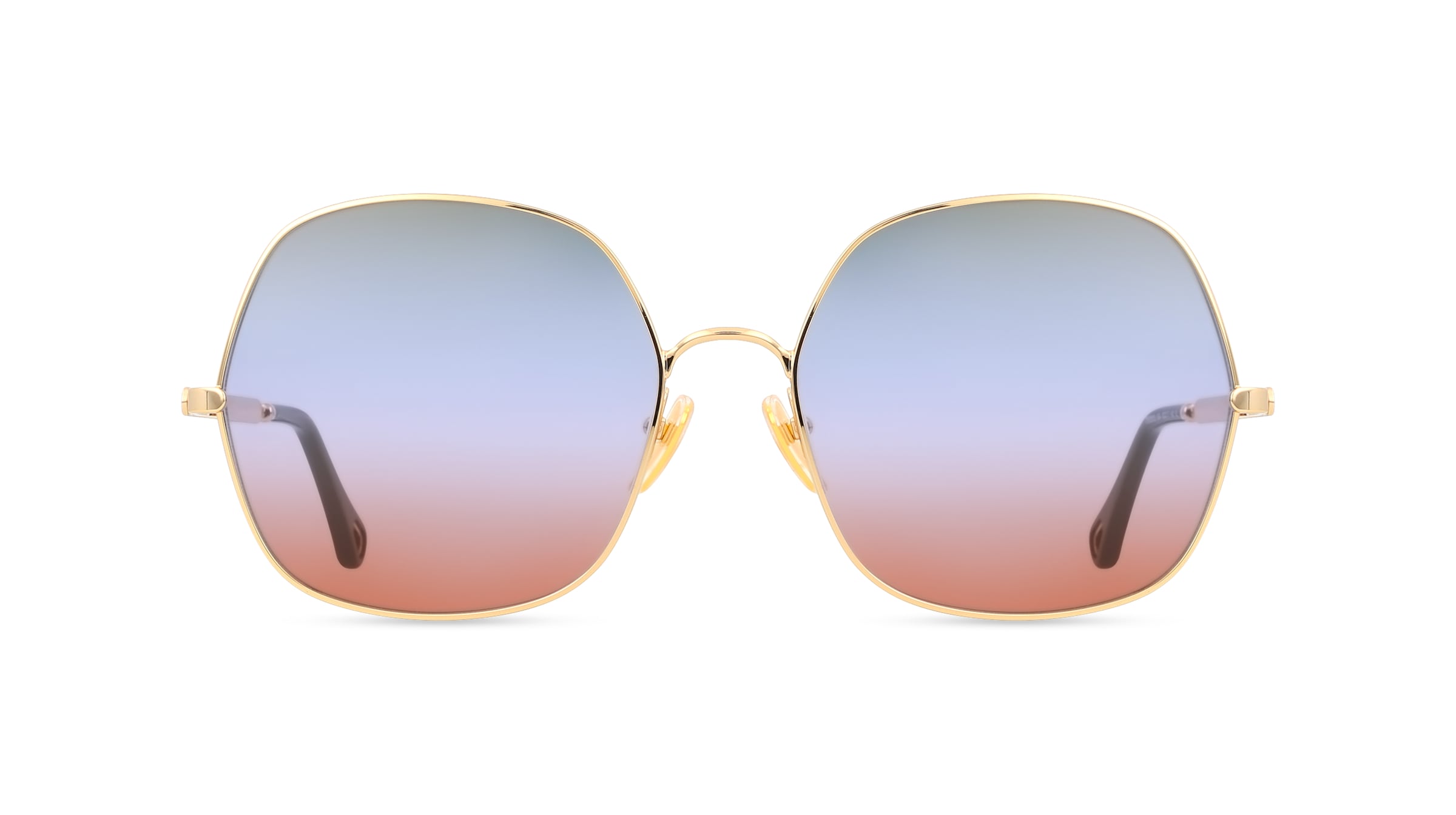 Chloé CH0282S Unisex-Sonnenbrille Vollrand Quadratisch Metall-Gestell, gold