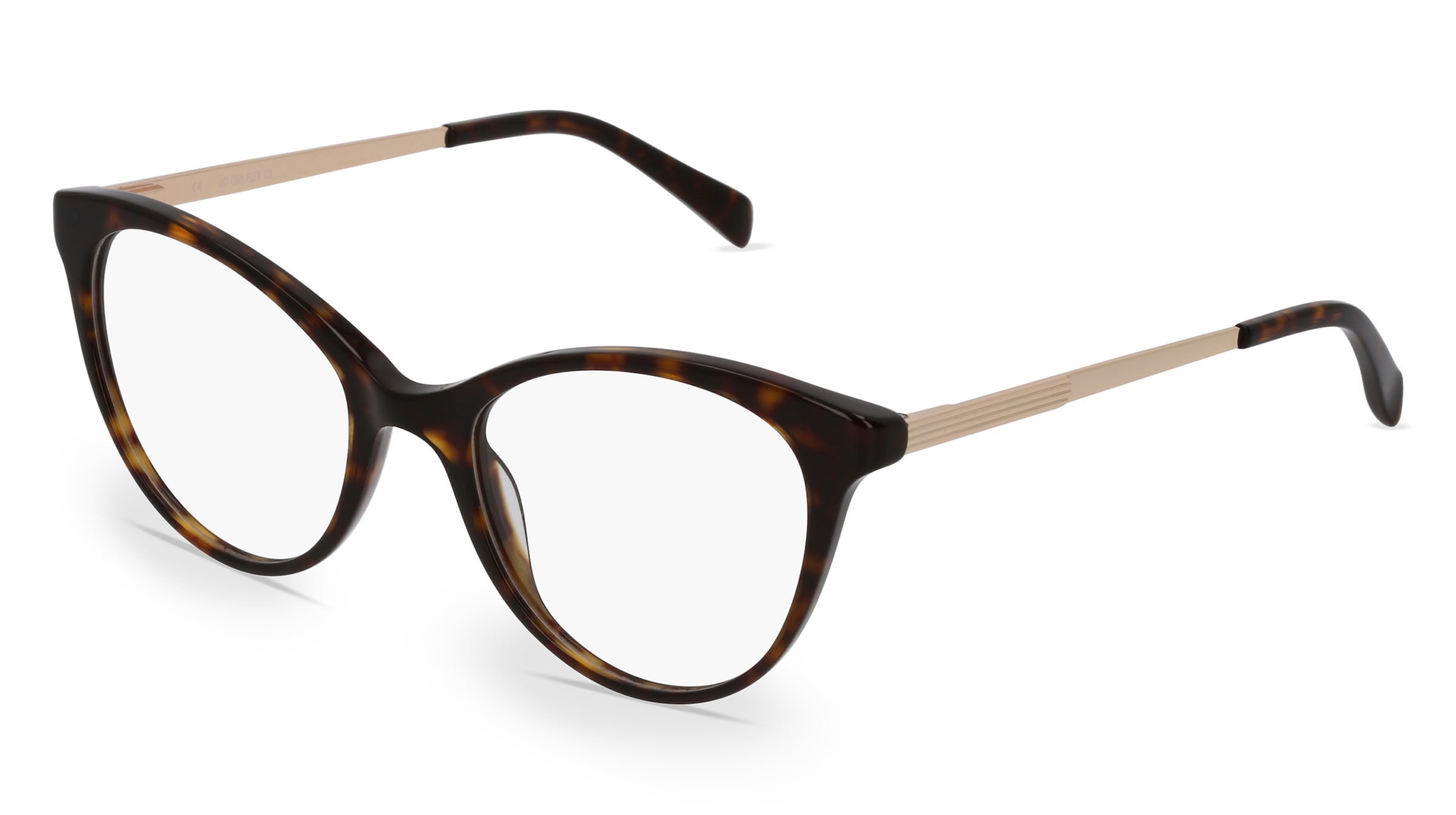 Fielmann LD 016 FLEX CL Damen-Brille inkl. Gläser Vollrand Rund Acetat-Gestell 51/19/135, Havanna