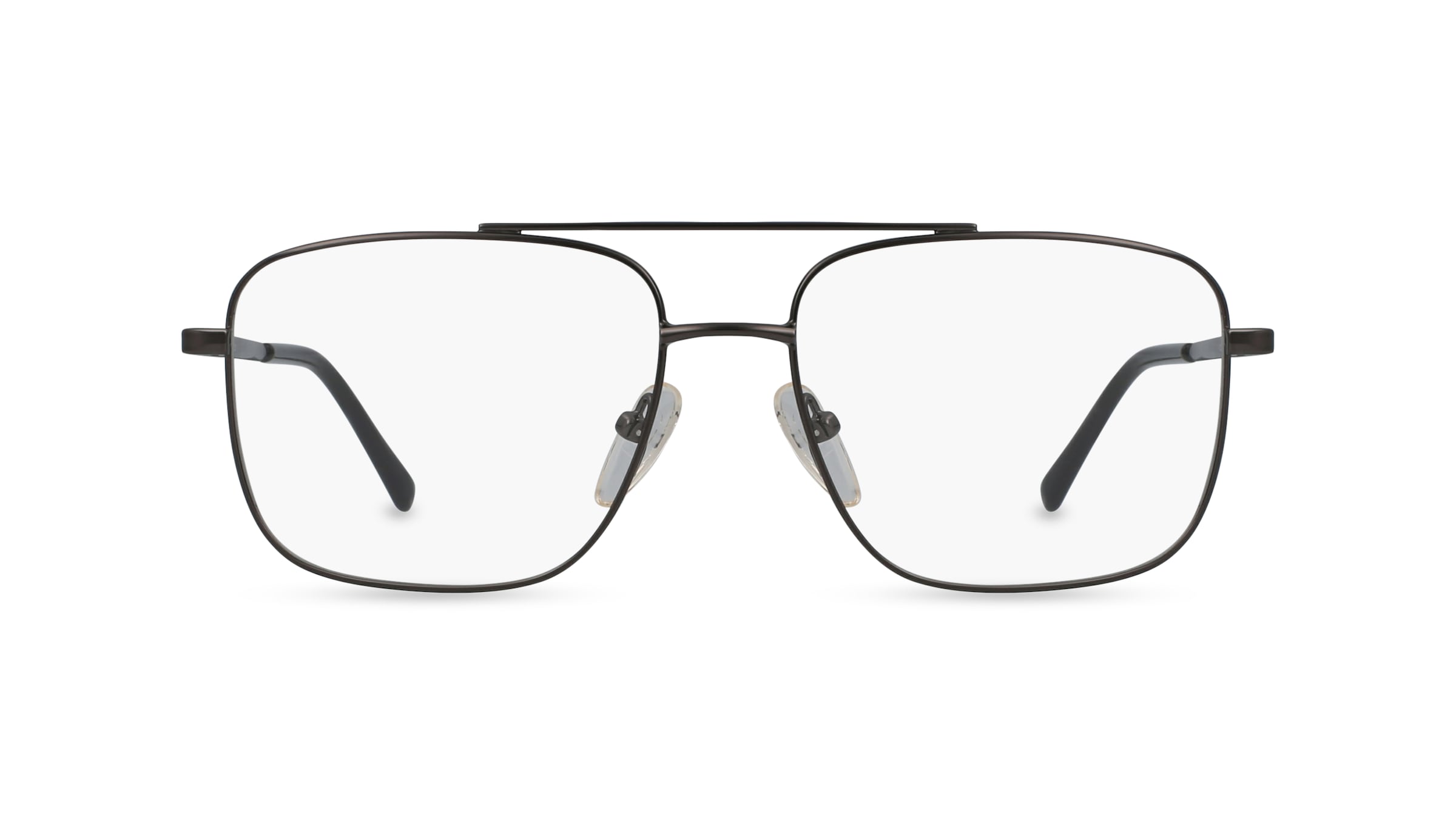 Fielmann MC 532 CL Herren-Brille inkl. Gläser Vollrand Eckig Edelstahl-Gestell 55mm/16mm/145mm, grau