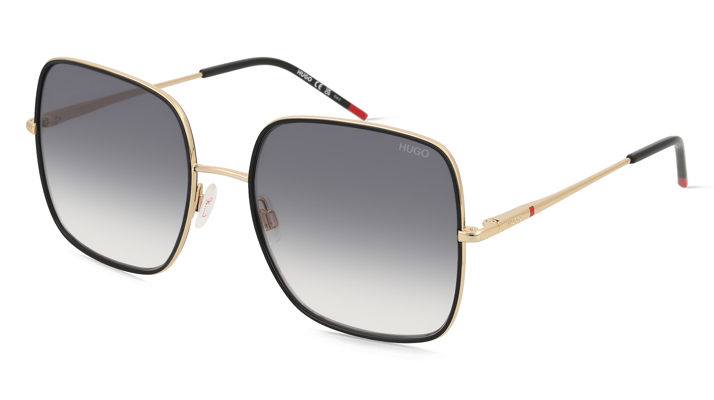 Hugo Boss Hugo Hg 1293/S Damen-Sonnenbrille Vollrand Quadratisch Metall-Gestell, Gold