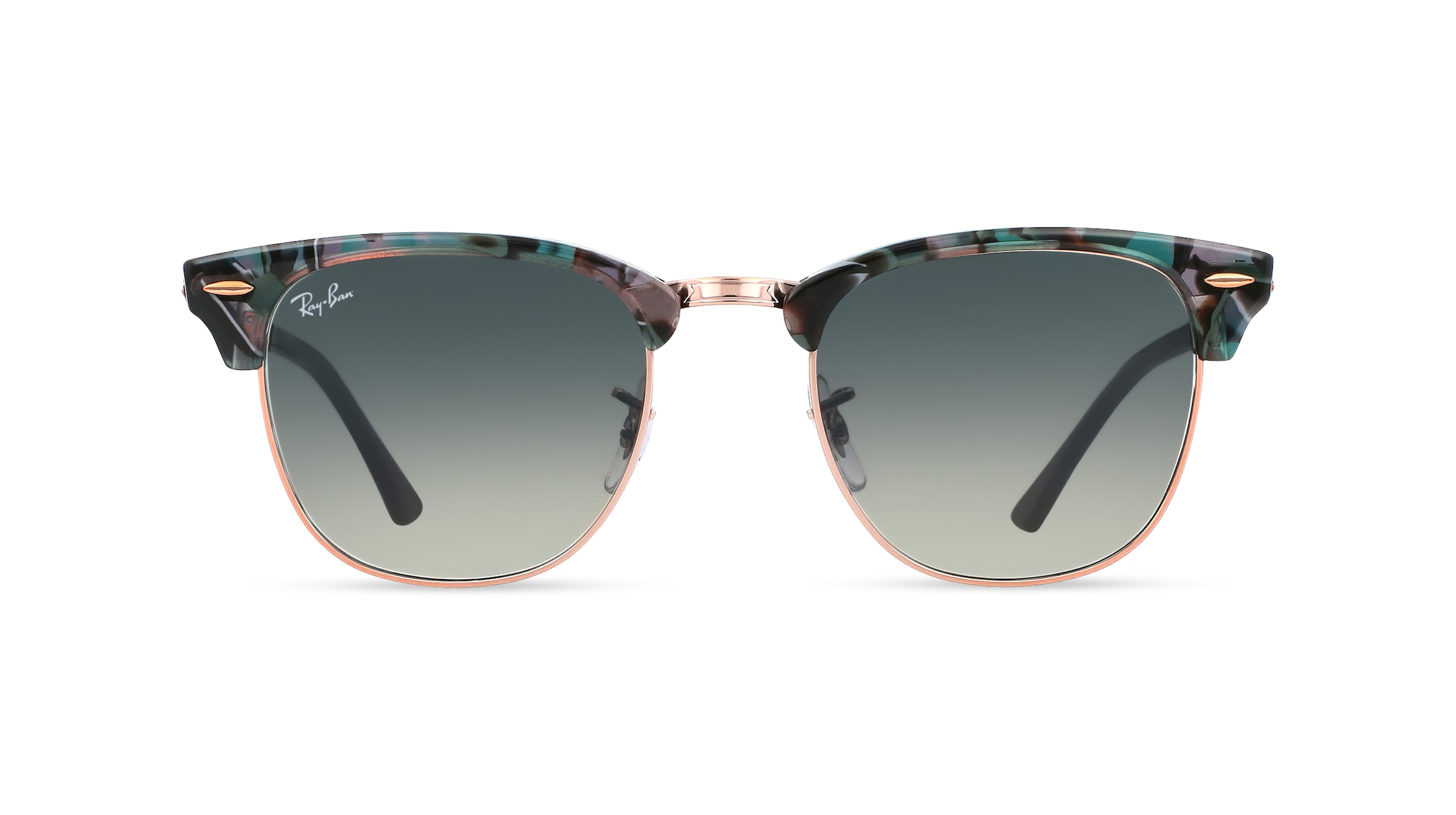 Ray-Ban RB 3016 CLUBMASTER Unisex-Sonnenbrille Vollrand Browline Acetat-Gestell, Havanna