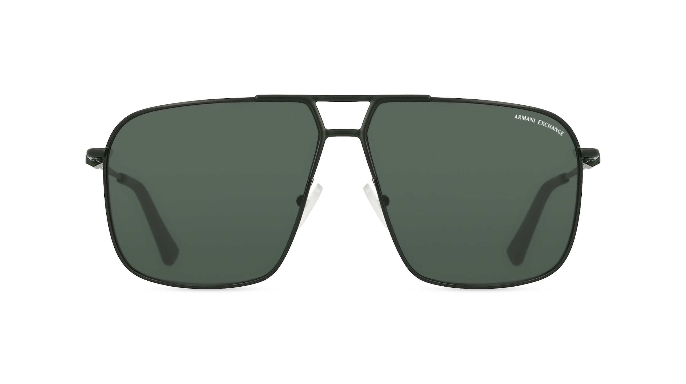 Armani Exchange 0AX2050S Herren-Sonnenbrille Vollrand Pilot Metall-Gestell, grün