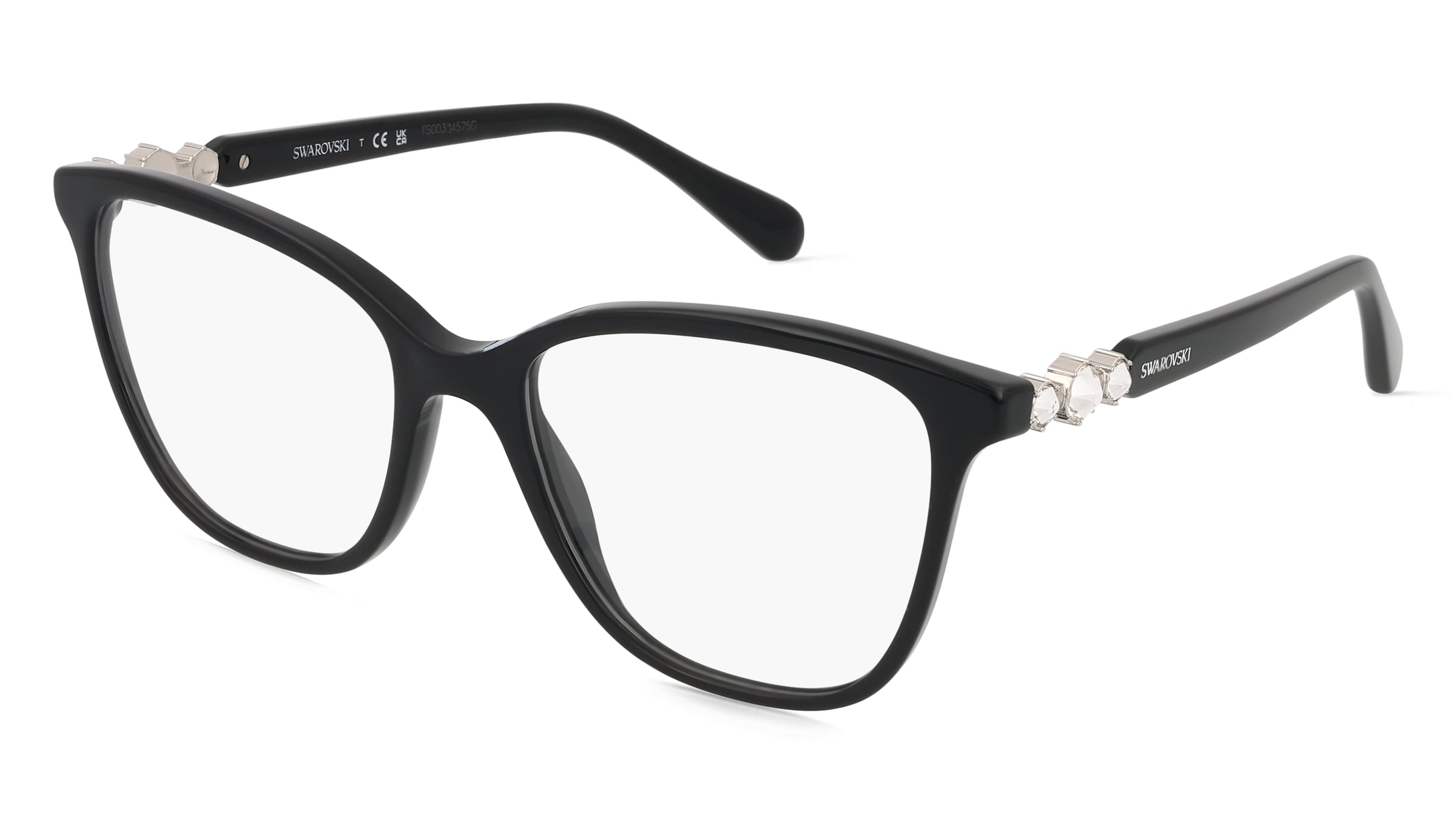 Swarovski 0SK2020 Damen-Brille inkl. Gläser Vollrand Quadratisch Acetat-Gestell 54/18/140, Schwarz