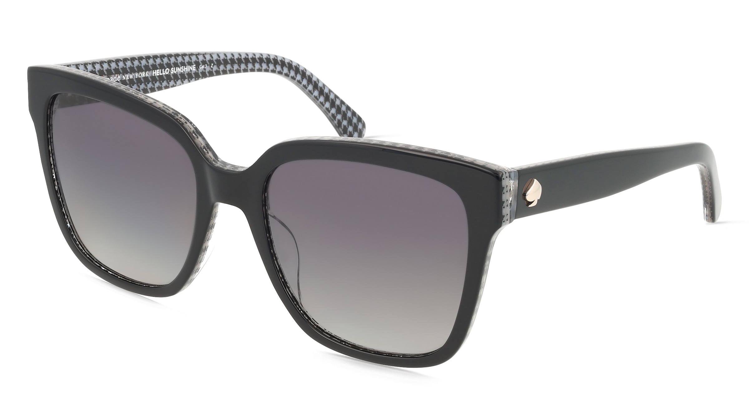 Kate Spade KS KIYA 2/G/S Damen-Sonnenbrille Vollrand Quadratisch Acetat-Gestell, Schwarz