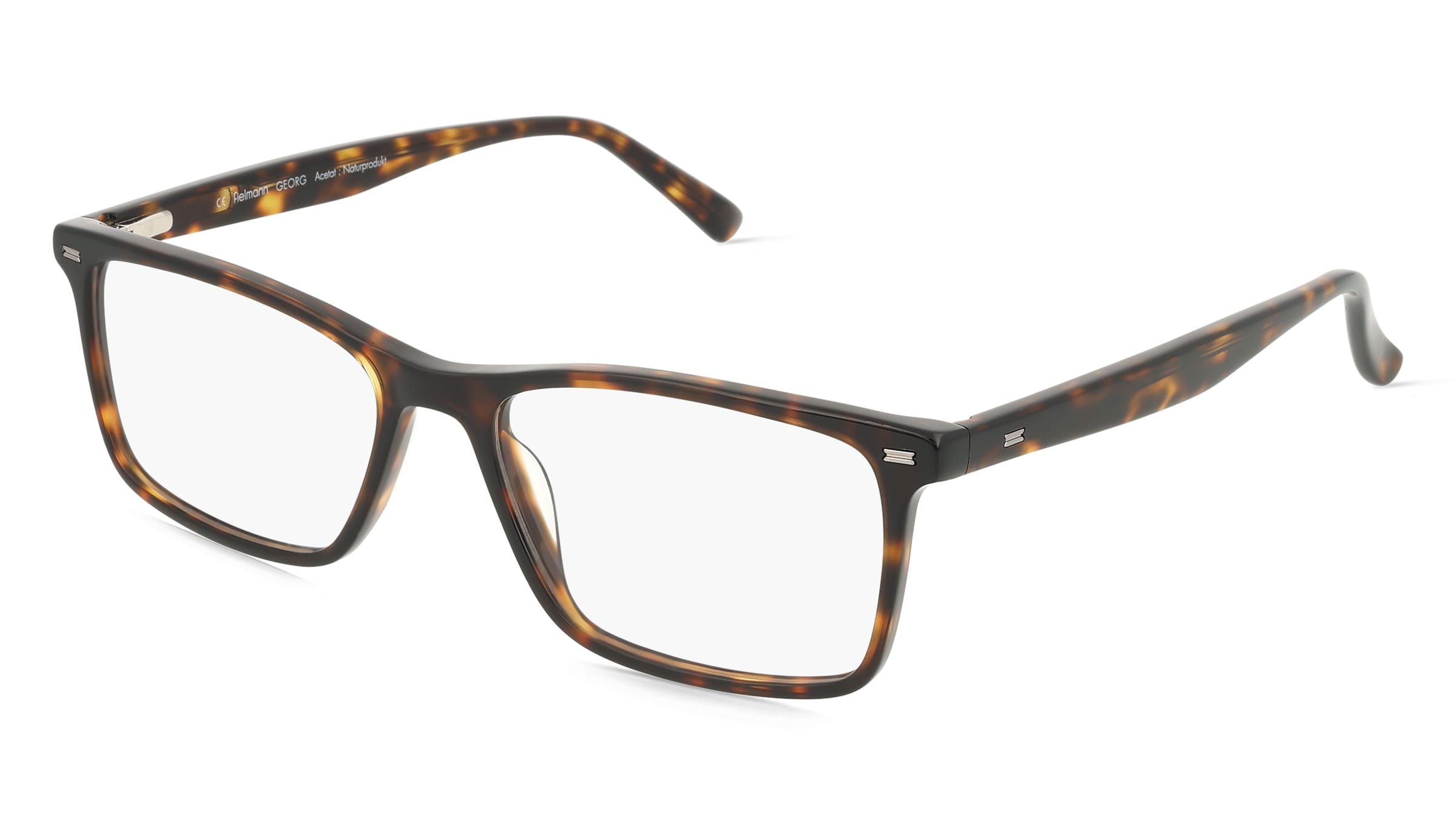 Fielmann BD 552 FLEX CL GEORG Herren-Brille inkl. Gläser Vollrand Quadratisch Acetat-Gestell 55/17/145, Havanna