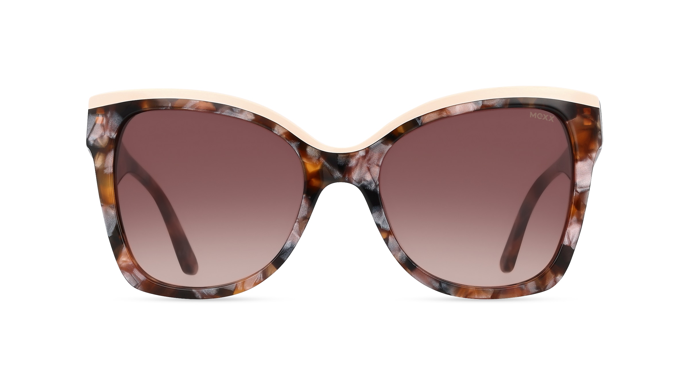 Mexx Eyes 6511 Damen-Sonnenbrille Vollrand Butterfly Kunststoff-Gestell, braun