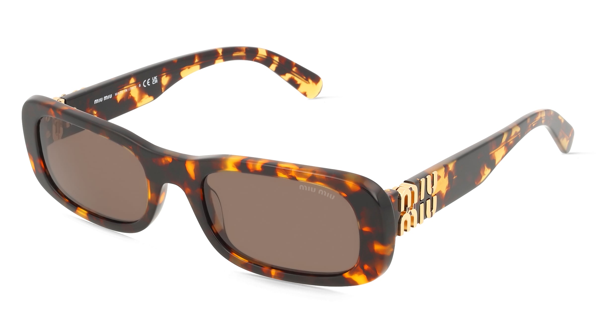 Miu Miu MU08ZS Damen-Sonnenbrille Vollrand Eckig Acetat-Gestell, Gelb