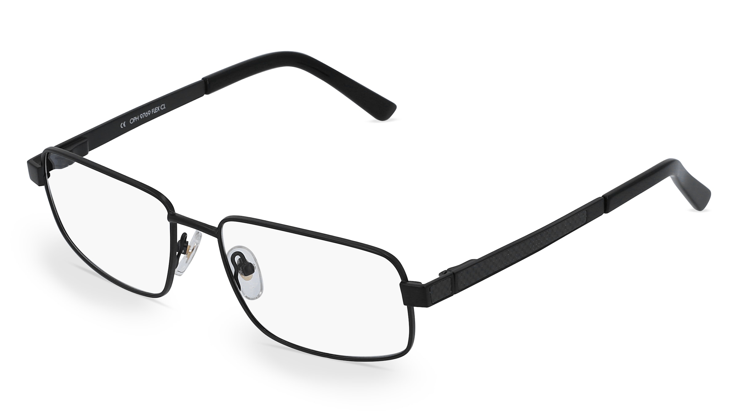 Fielmann OPH 9769 FLEX CL Herren-Brille inkl. Gläser Vollrand Quadratisch Metall-Gestell 54/17/140, Blau