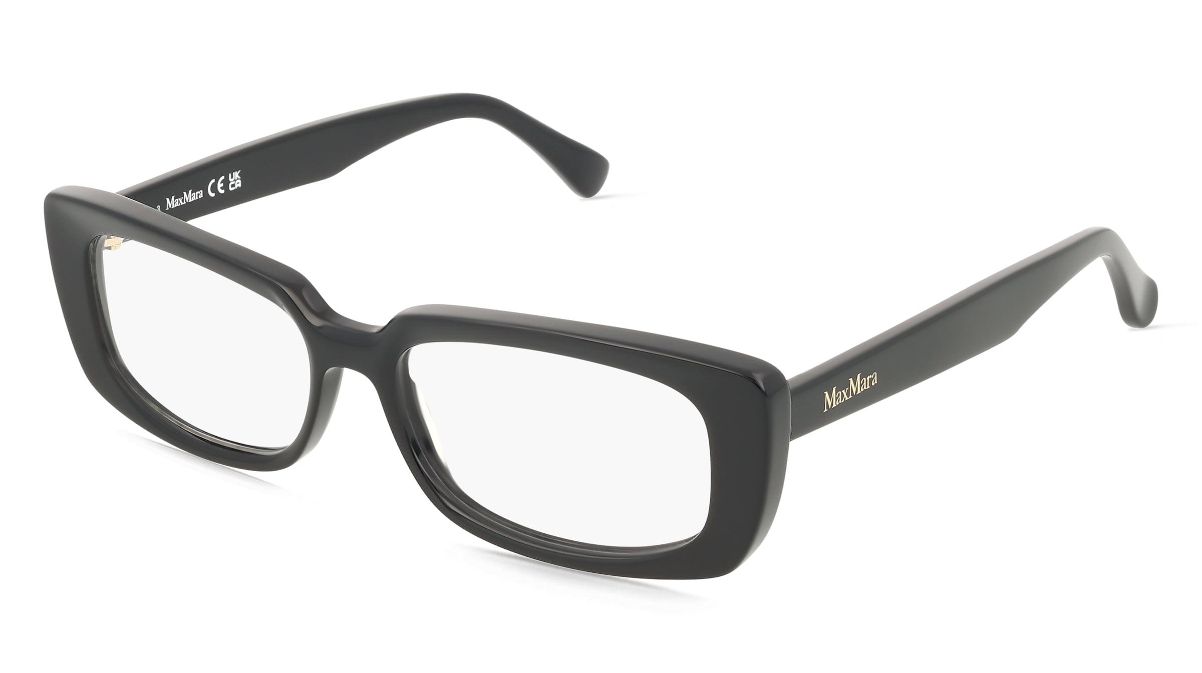 Max Mara MM5209 Damen-Brille inkl. Gläser Vollrand Eckig Acetat-Gestell 52/15/140, Schwarz