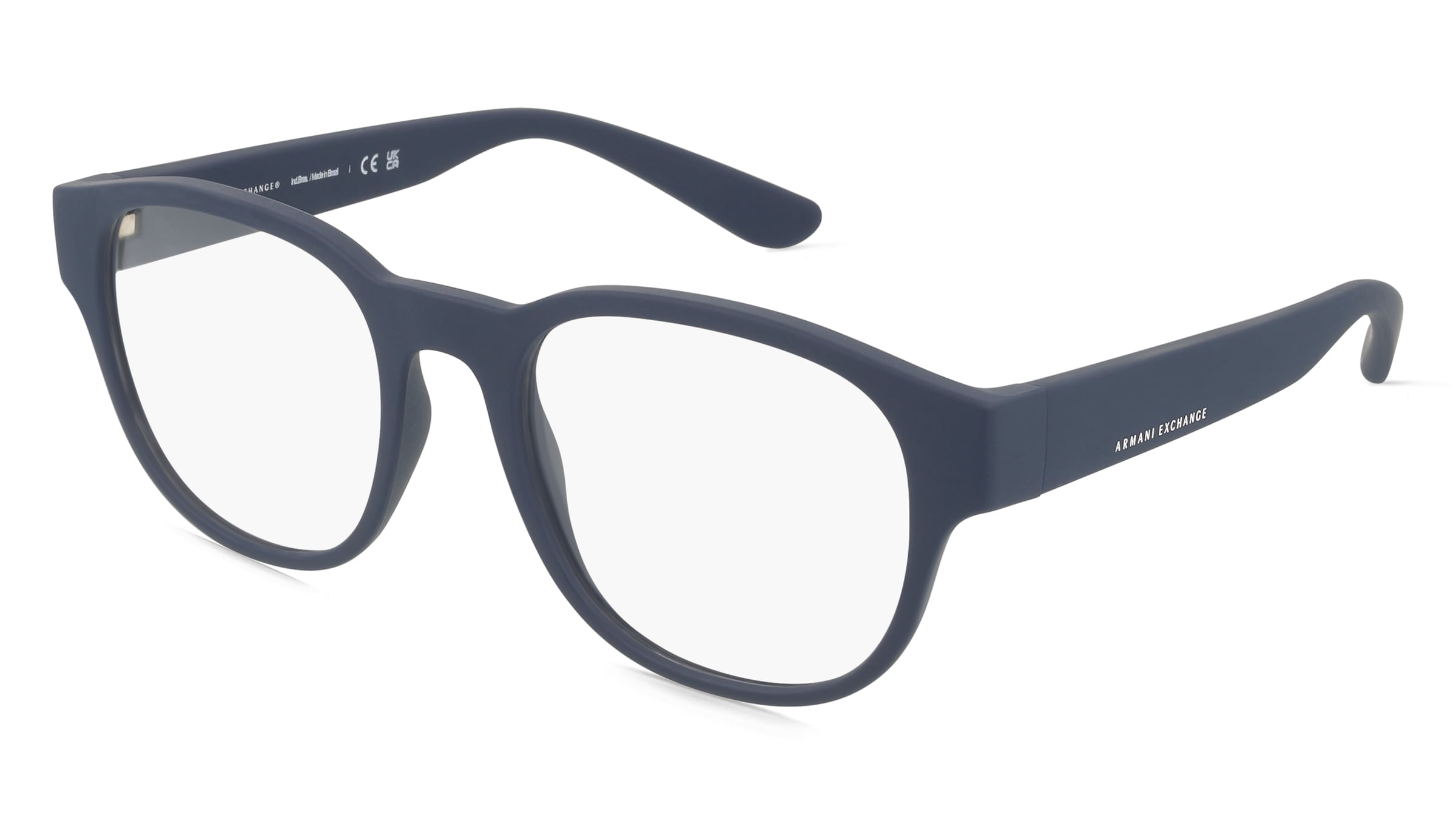Armani Exchange 0AX3110 Herren-Brille inkl. Gläser Vollrand Panto Acetat-Gestell 51/19/145, Blau