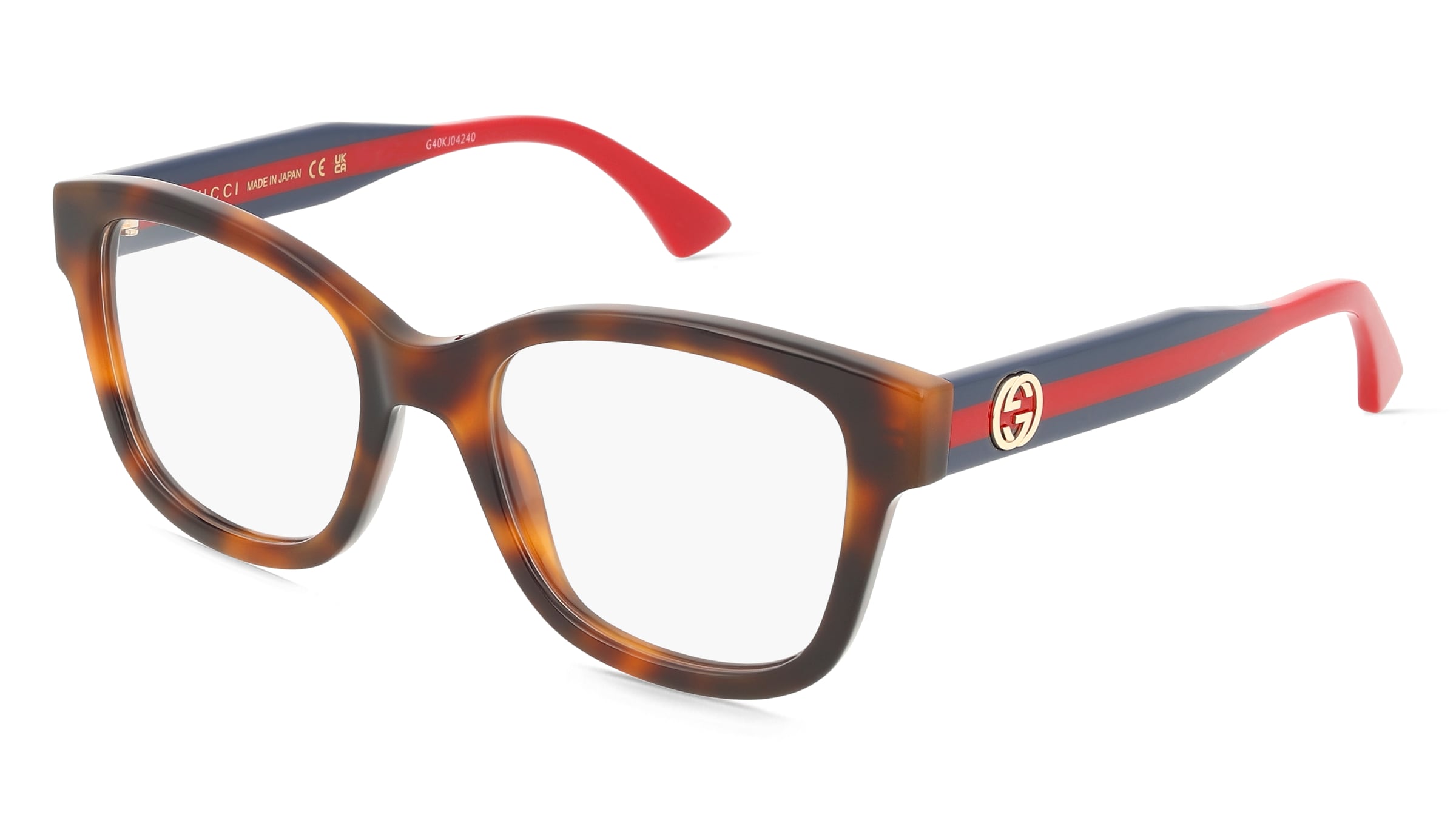 Gucci GG1863O Unisex-Brille inkl. Gläser Vollrand Eckig Acetat-Gestell 51/19/145, Havanna