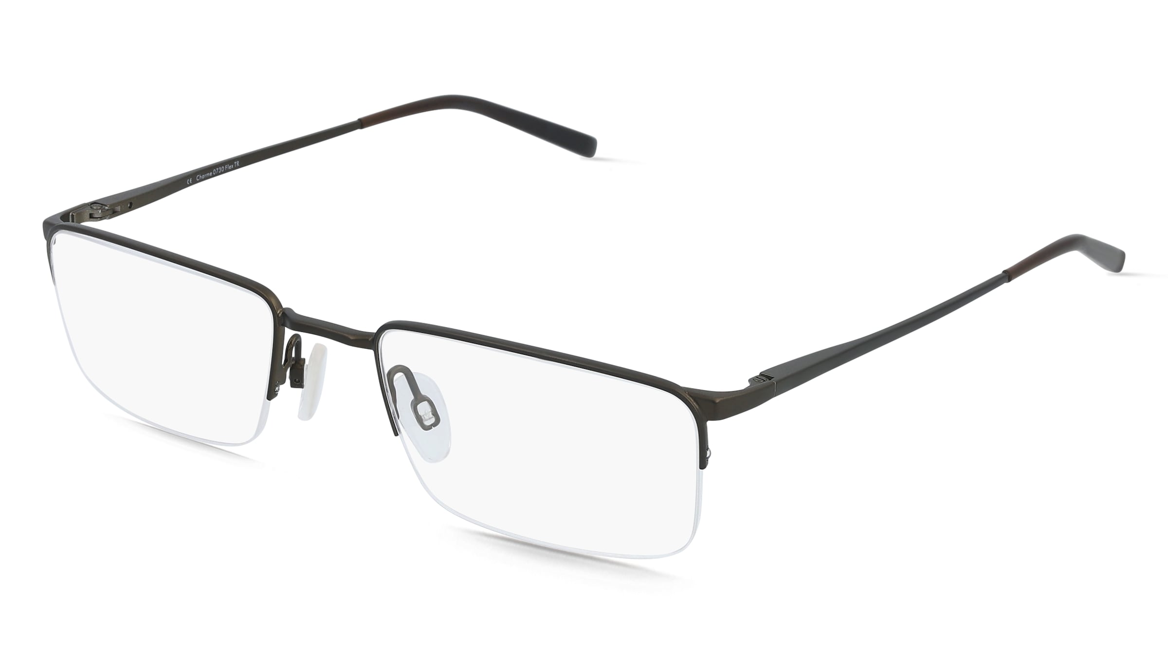 Fielmann CHARME 0730 FLEX TR Herren-Brille inkl. Gläser Halbrand Quadratisch Metall-Gestell 53/20/140, Grün