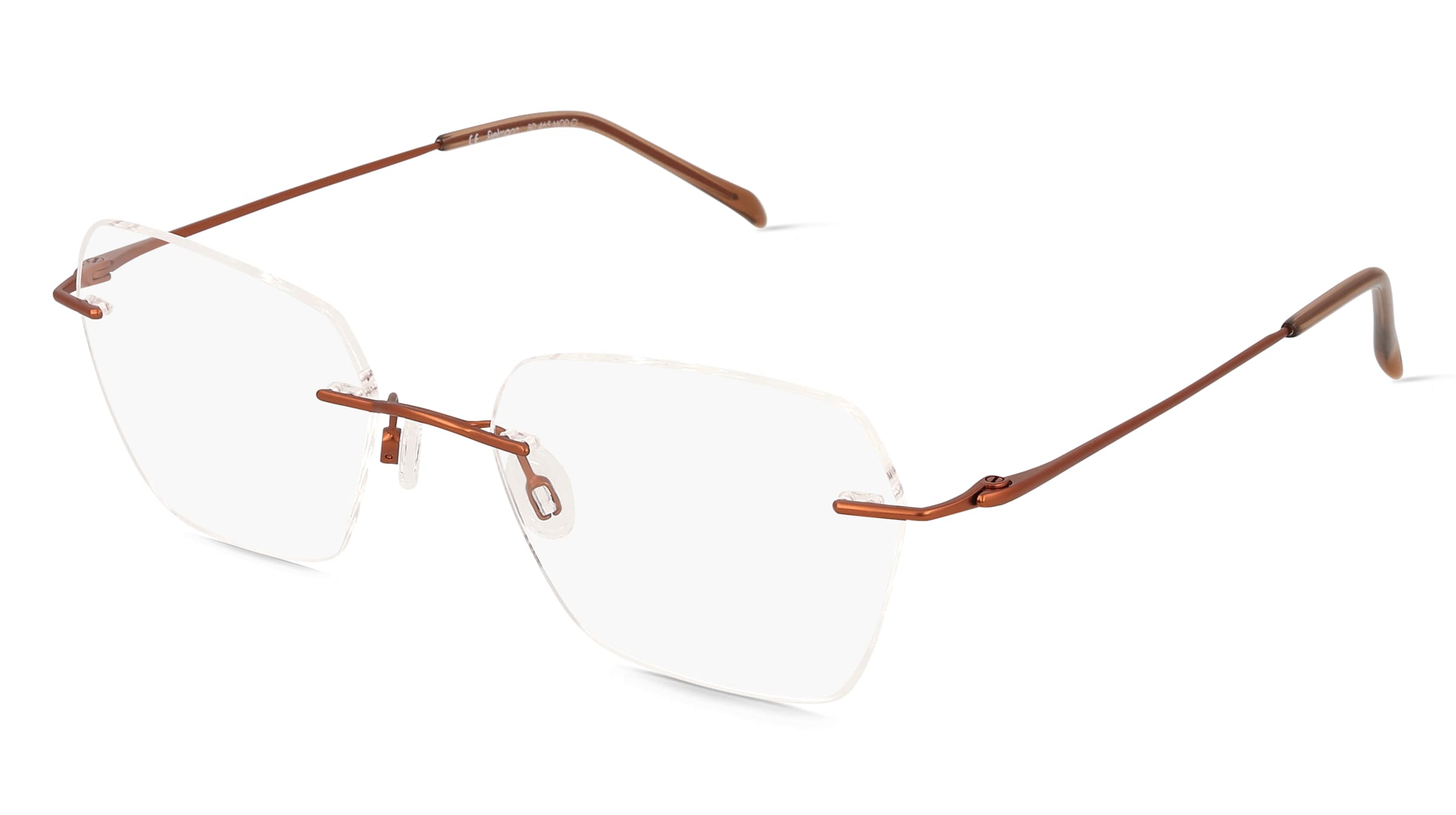 Fielmann BD 465 MOD CL Damen-Brille inkl. Gläser Randlos Geometrisch Edelstahl-Gestell 52/18/135, Braun