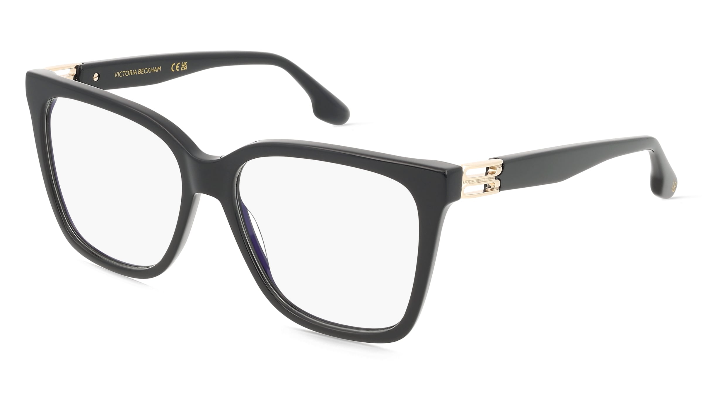 Victoria Beckham VB2680 Damen-Brille inkl. Gläser Vollrand Quadratisch Acetat-Gestell 53/15/140, Schwarz